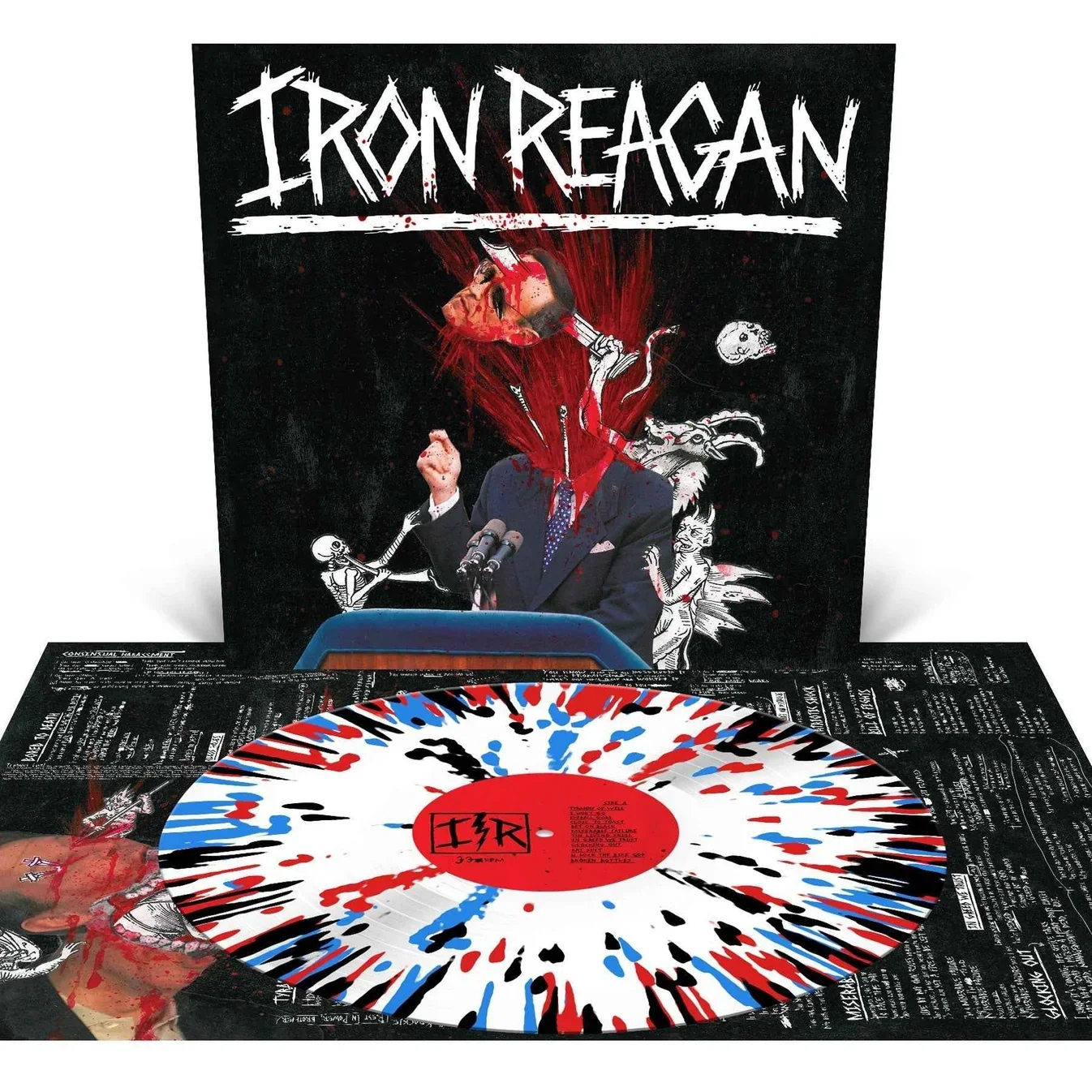 IRON REAGAN 'The TYRANNY of Will' LP on White w/Splatter Vinyl