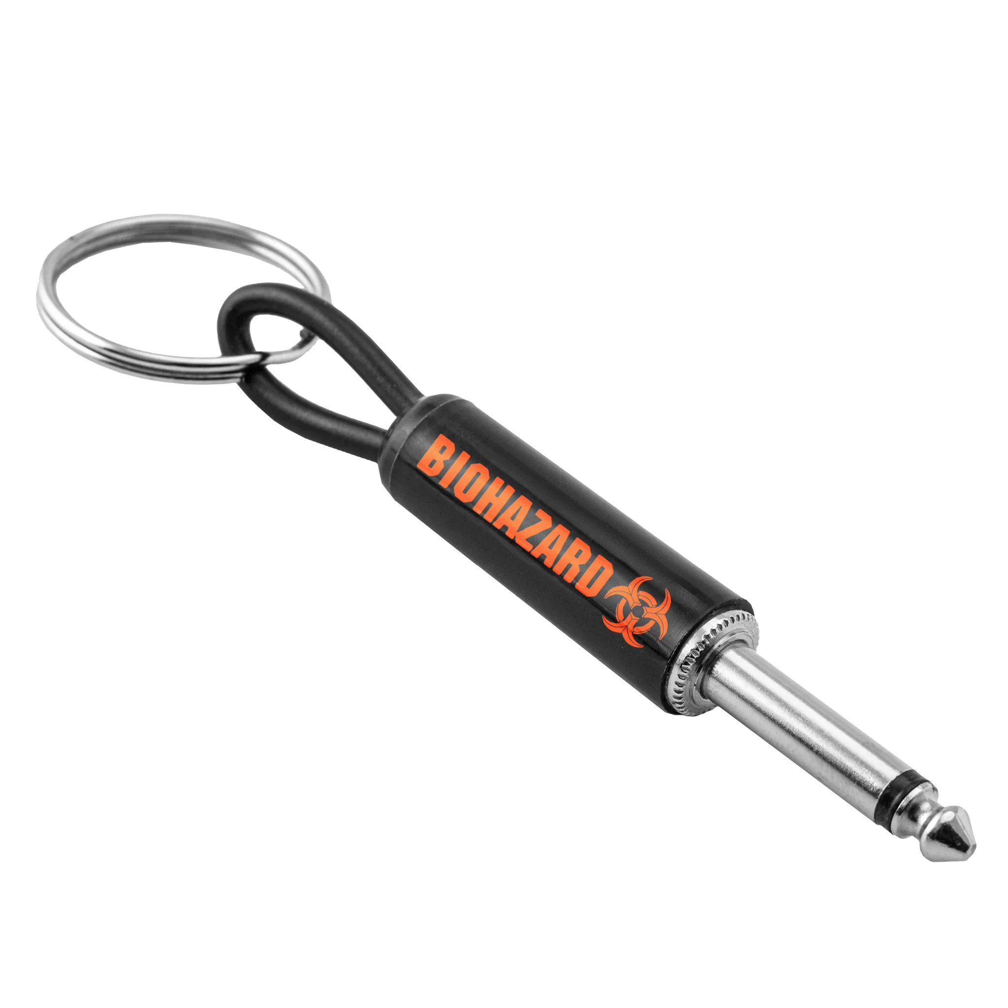 Toxic Orange BIOHAZARD Logo GUITAR Plug KEYCHAIN