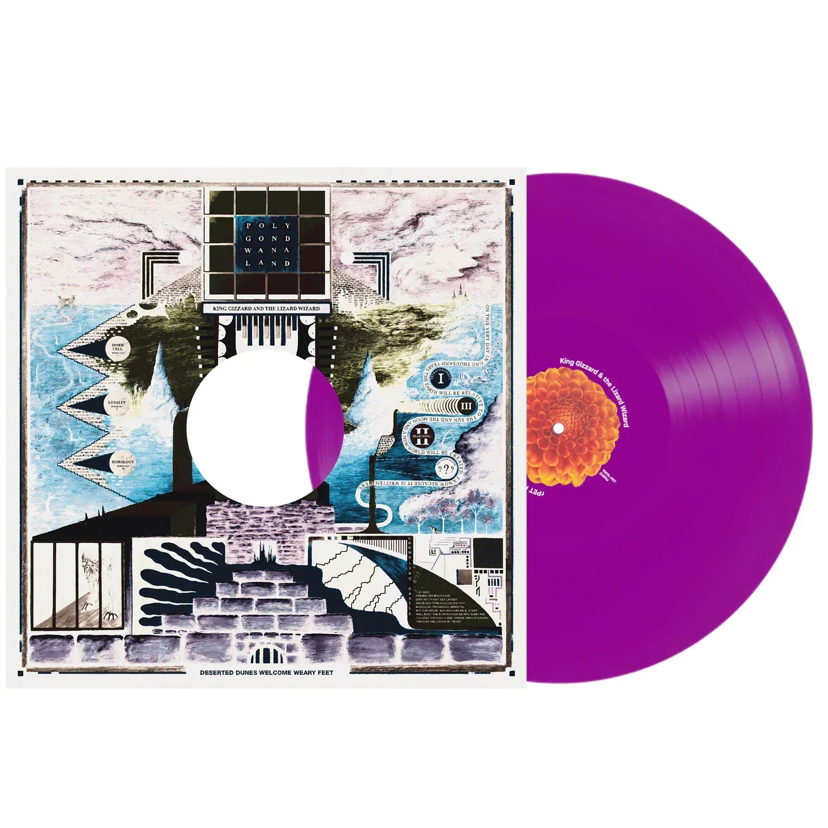 King GIZZARD & The LIZARD WIZARD 'POLYGONDWANALAND' LP Translucent Purple Vinyl