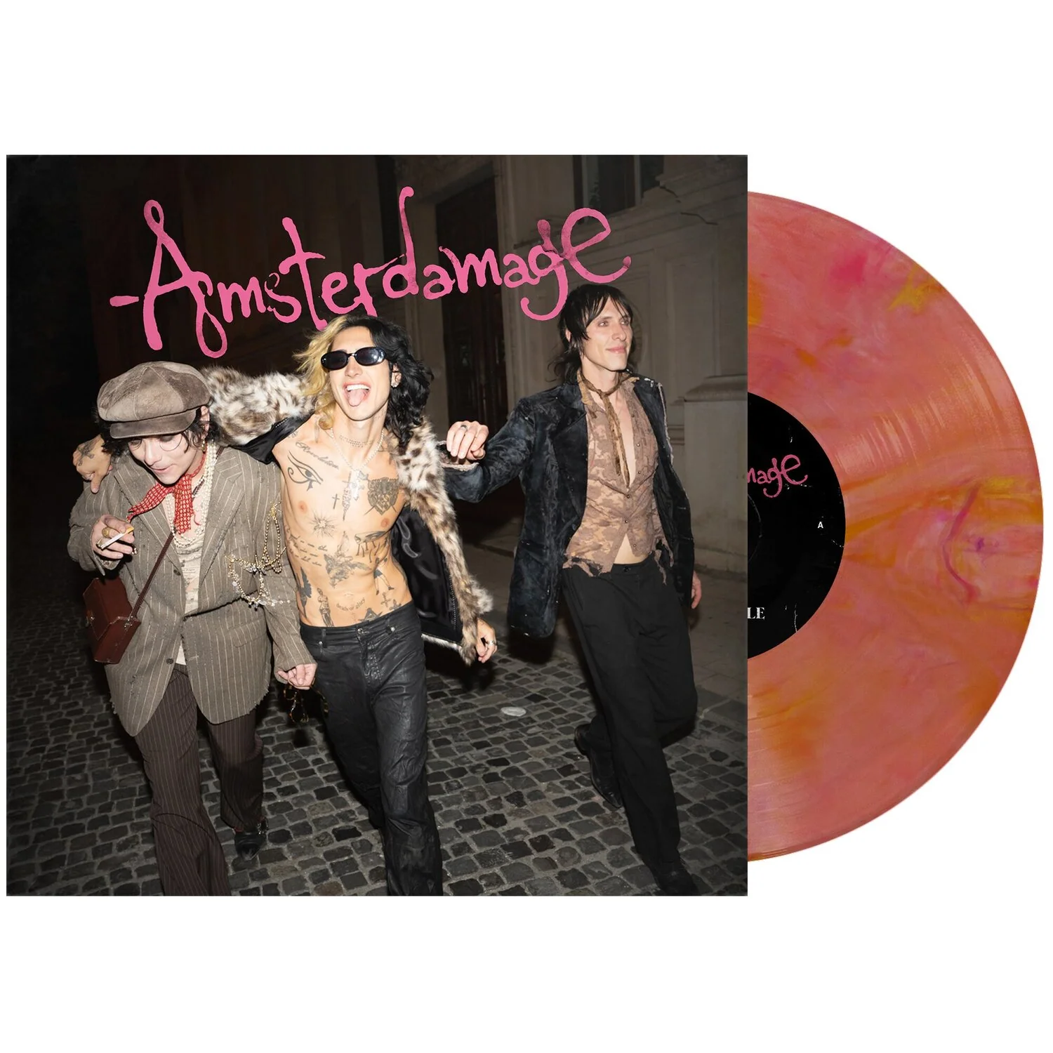 PALAYE ROYALE AMSTERDAMAGE LP Clear with Pink and Yellow Marble Vinyl, Limited to 250