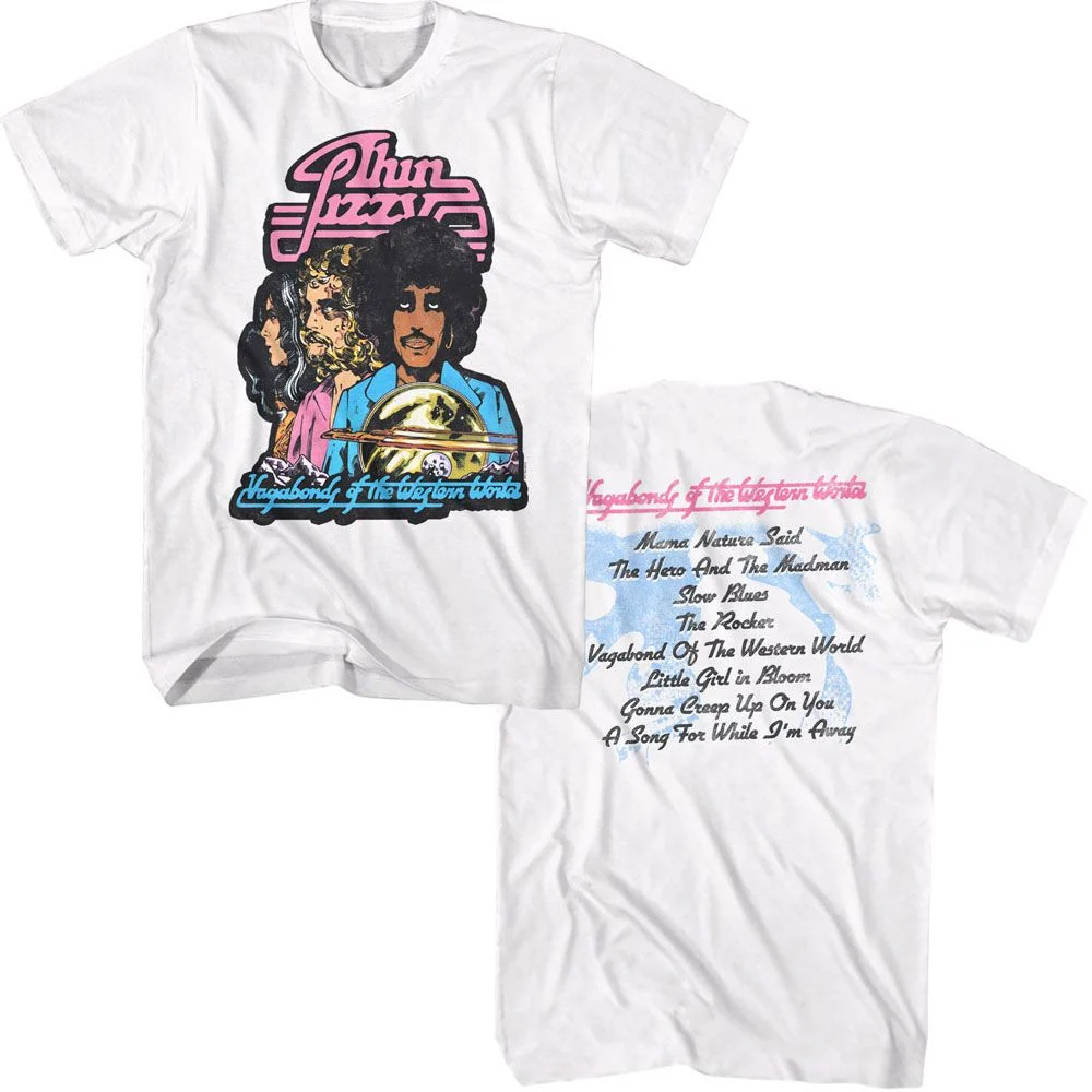 Thin Lizzy Vagabonds Officially Licensed Adult T-Shirt in White