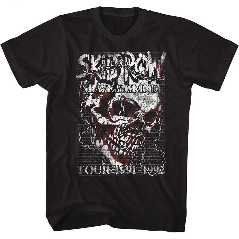 Skid Row Skull Chain Official Band T-Shirt in Black