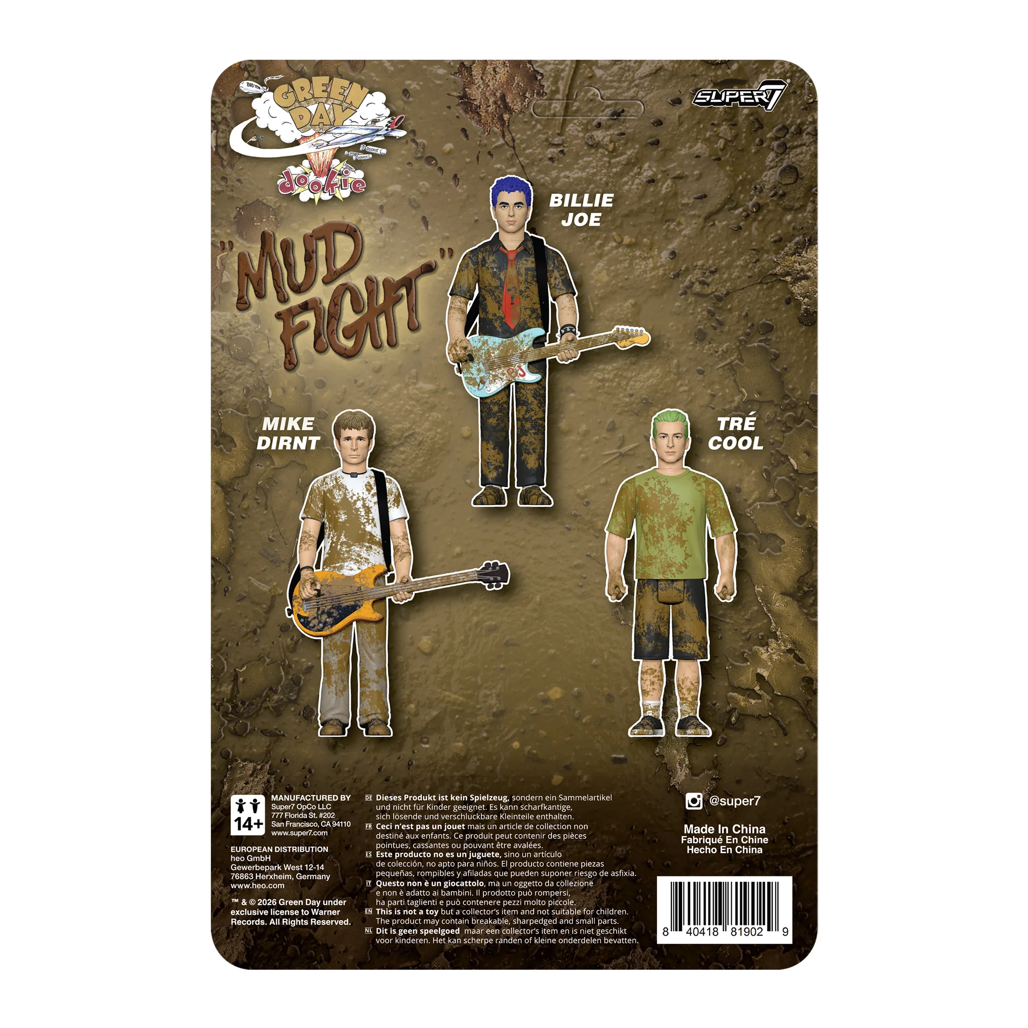 GREEN DAY 'MIKE DIRNT - MUD FIGHT' REACTION FIGURE (Wave 1)