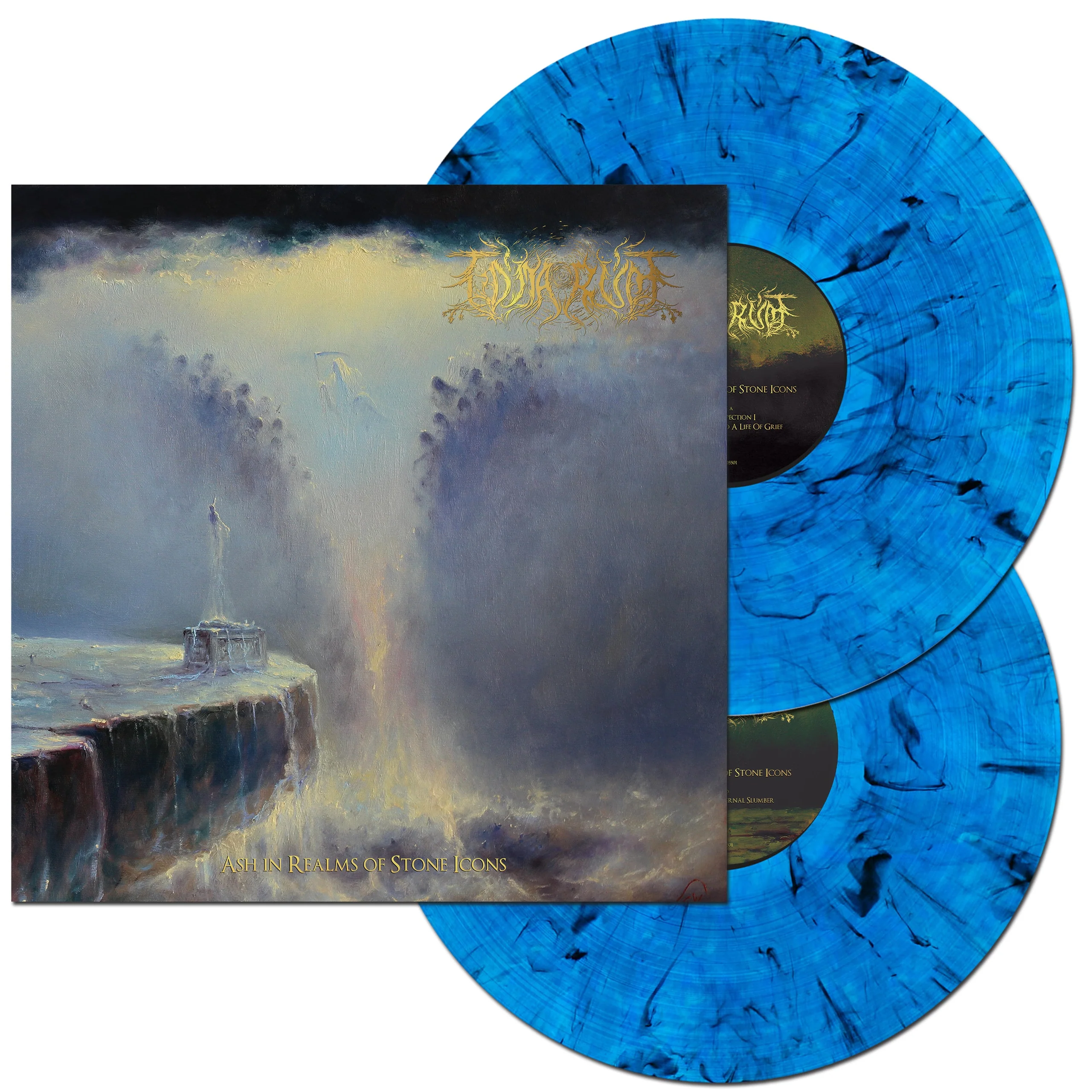 TÓMARÚM 'ASH IN REALMS OF STONE ICONS' LP on Blue Smoke Vinyl