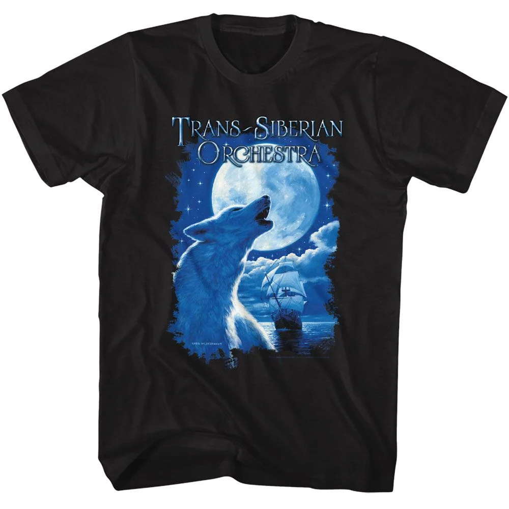 TRANS SIBERIAN ORCHESTRA TSO Night Ocean Wolf Adult T-Shirt