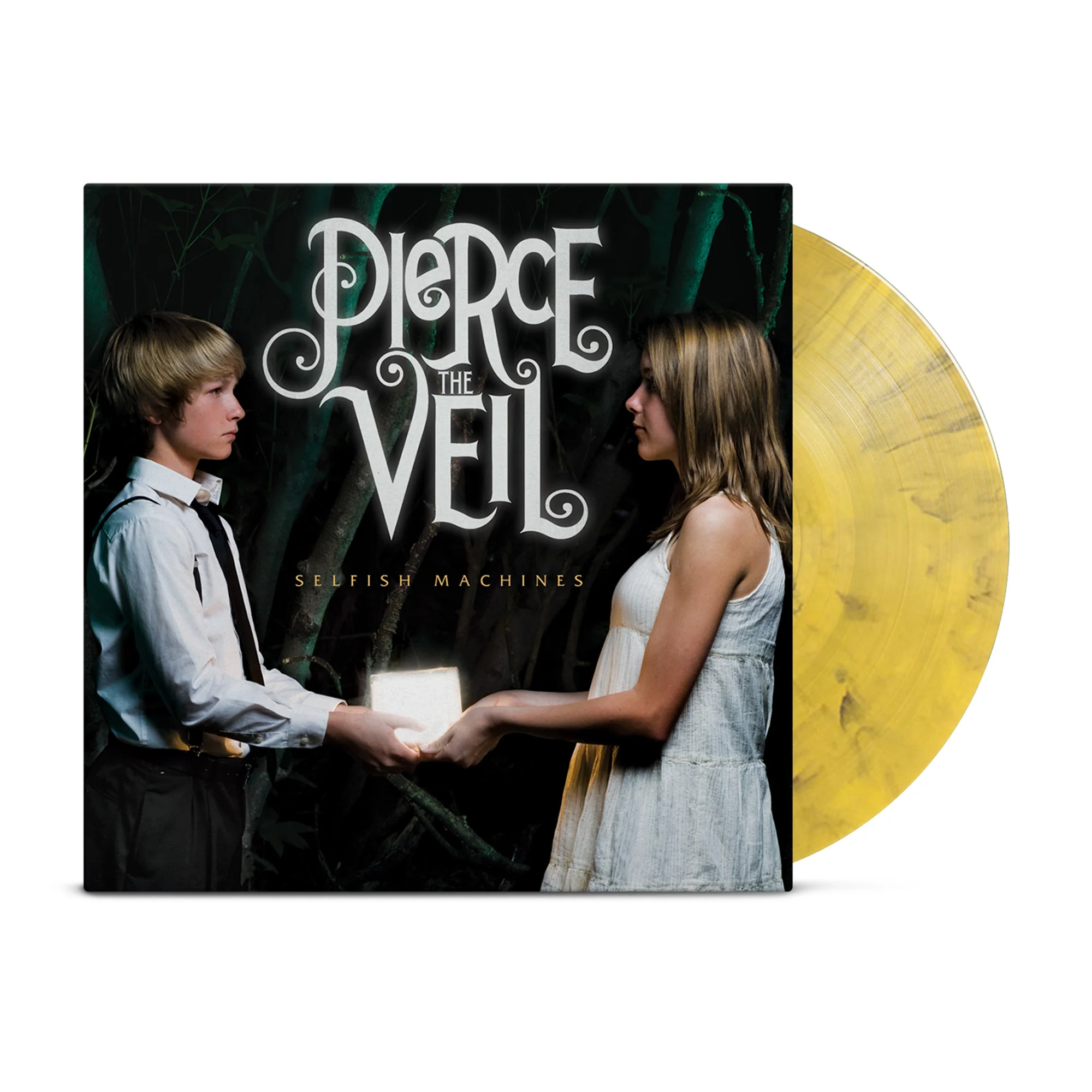 PIERCE The Veil SELFISH MACHINES Second Album on Yolk Black Marble Vinyl
