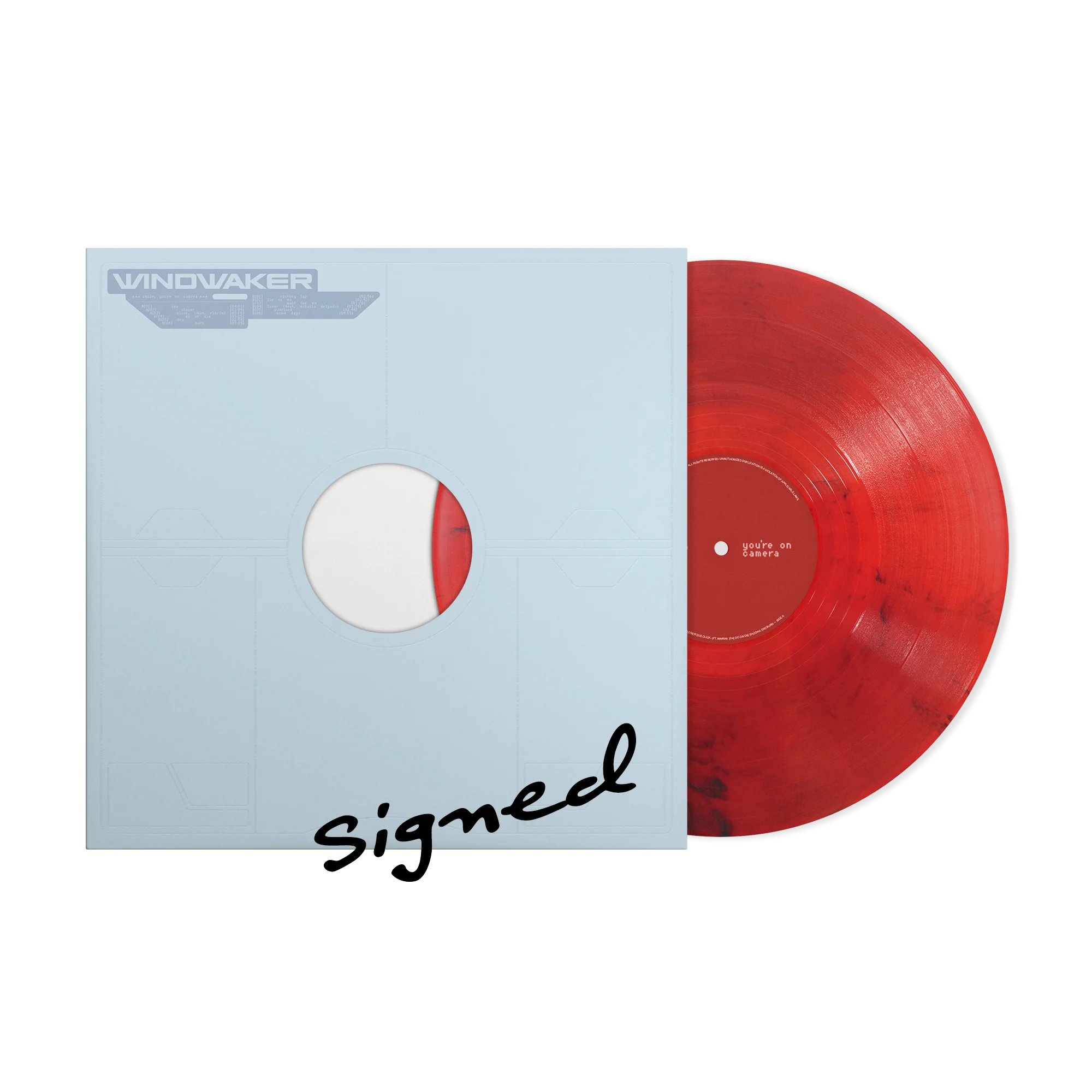 WINDWAKER ‘SMILE, YOU'RE ON CAMERA’ LP (Red Smoke Vinyl) + EXCLUSIVE SIGNED INSERT