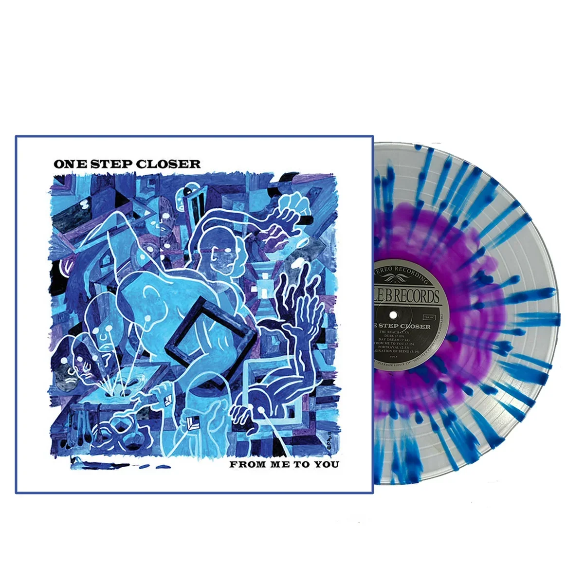 One Step CLOSER 'From Me to You' 12" EP in Neon Violet/Ultra Clear/Blue Jay Splatter Vinyl
