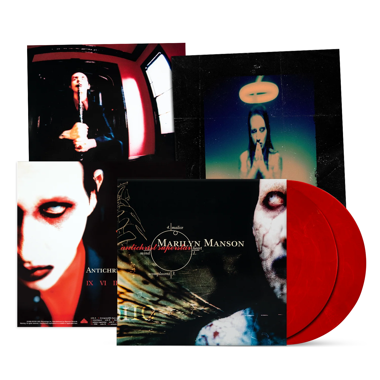 MARILYN MANSON ‘ANTICHRIST SUPERSTAR’ 30TH ANNIVERSARY 2LP Iridescent Red Gold Swirl Vinyl