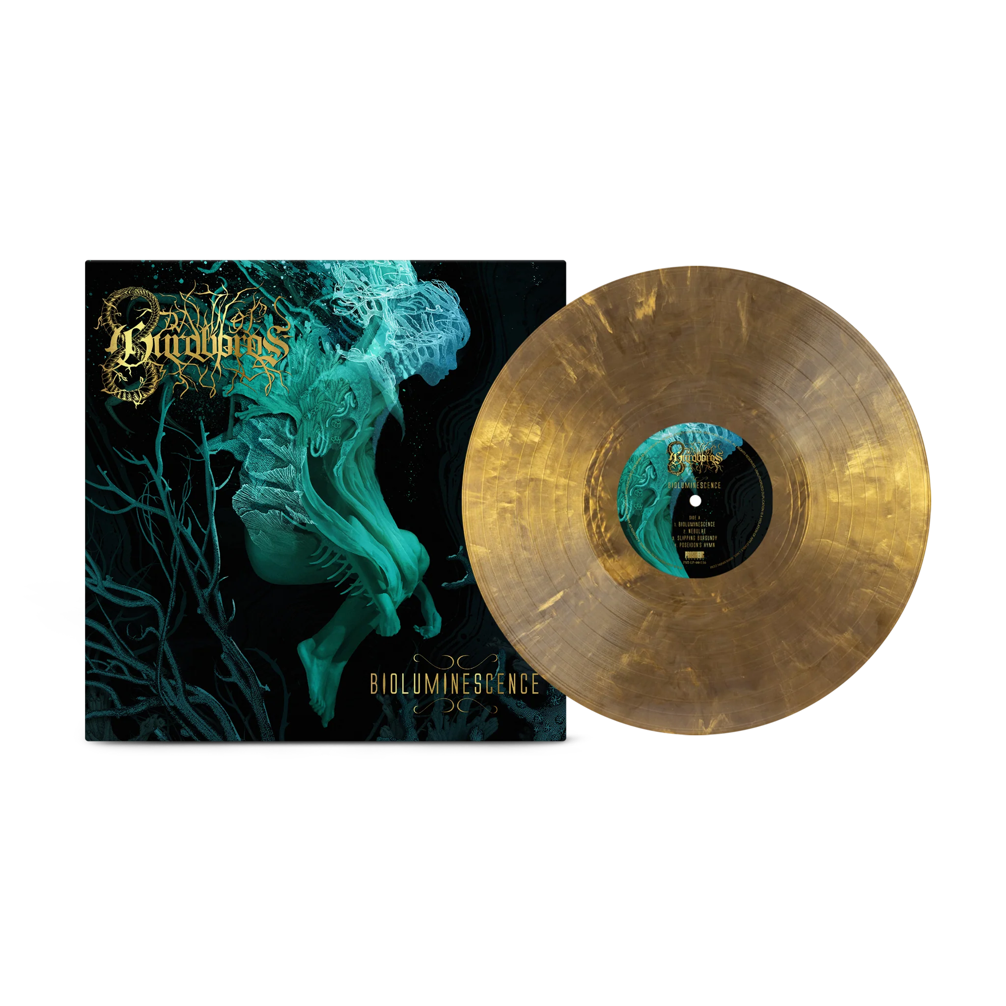 DAWN OF OUROBOROS 'BIOLUMINESCENCE' LP on Gold Black Ice Vinyl