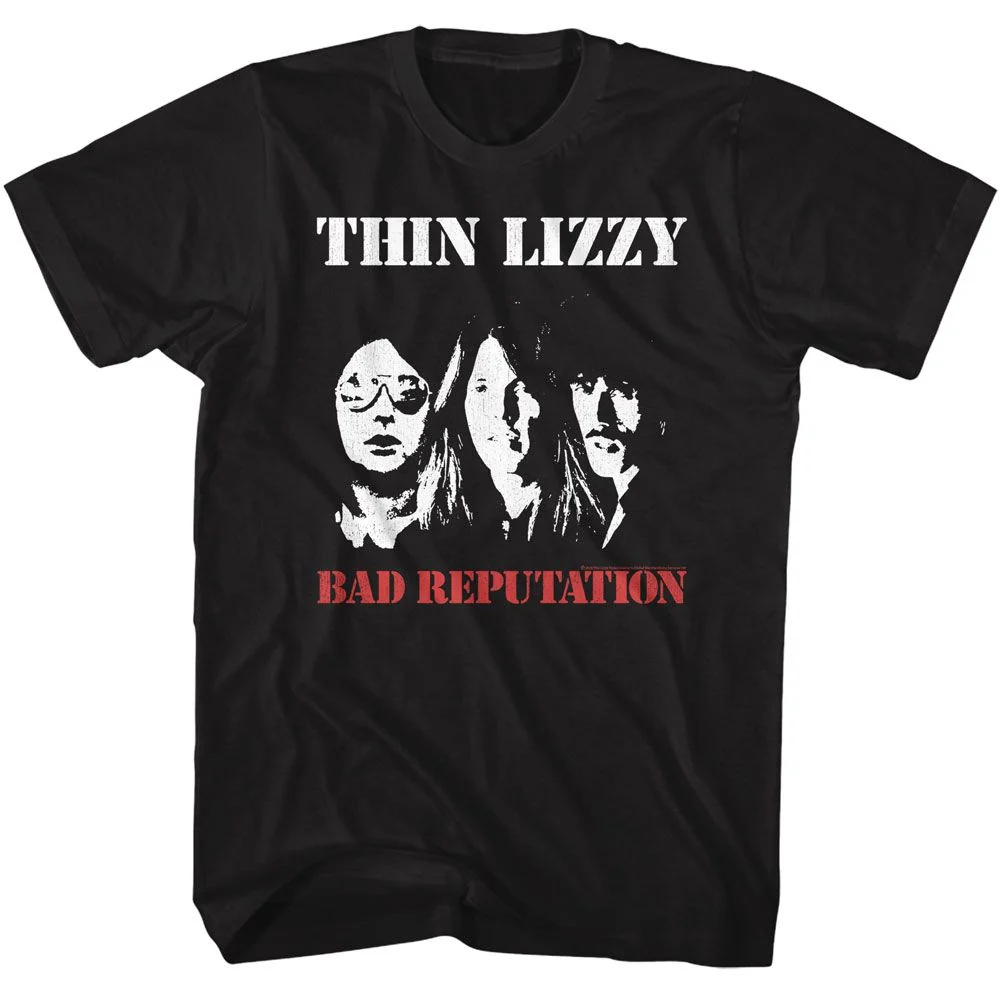 Thin Lizzy Bad Reputation Official Adult T-Shirt in Black