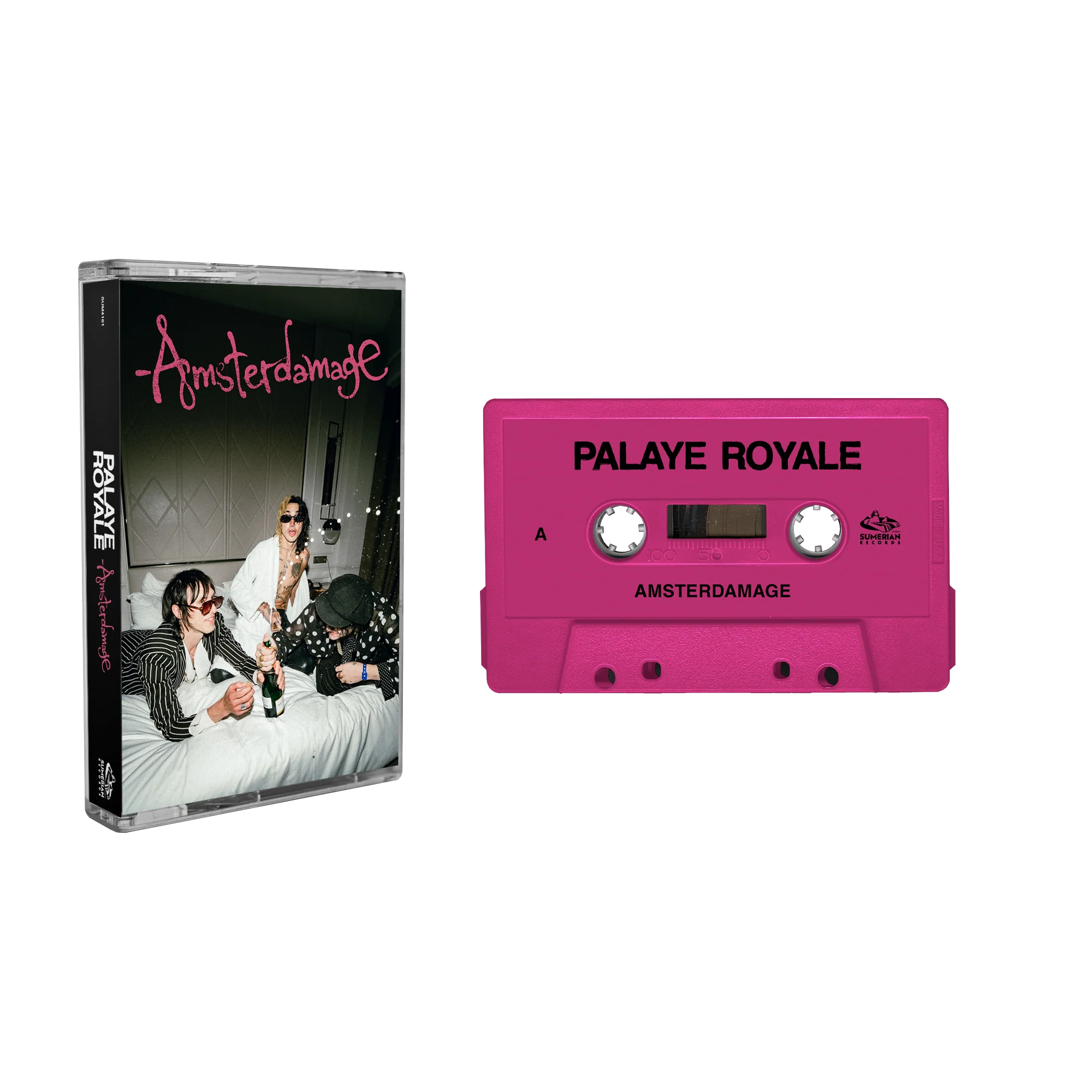 PALAYE ROYALE 'AMSTERDAMAGE' CASSETTE, Hot Pink w/ Black and Limited to 50