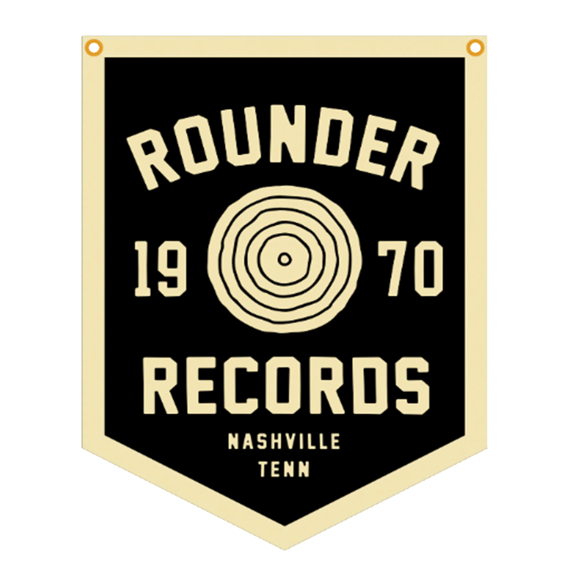 ROUNDER RECORDS 1970S CAMP FLAG - OXFORD PENNANT