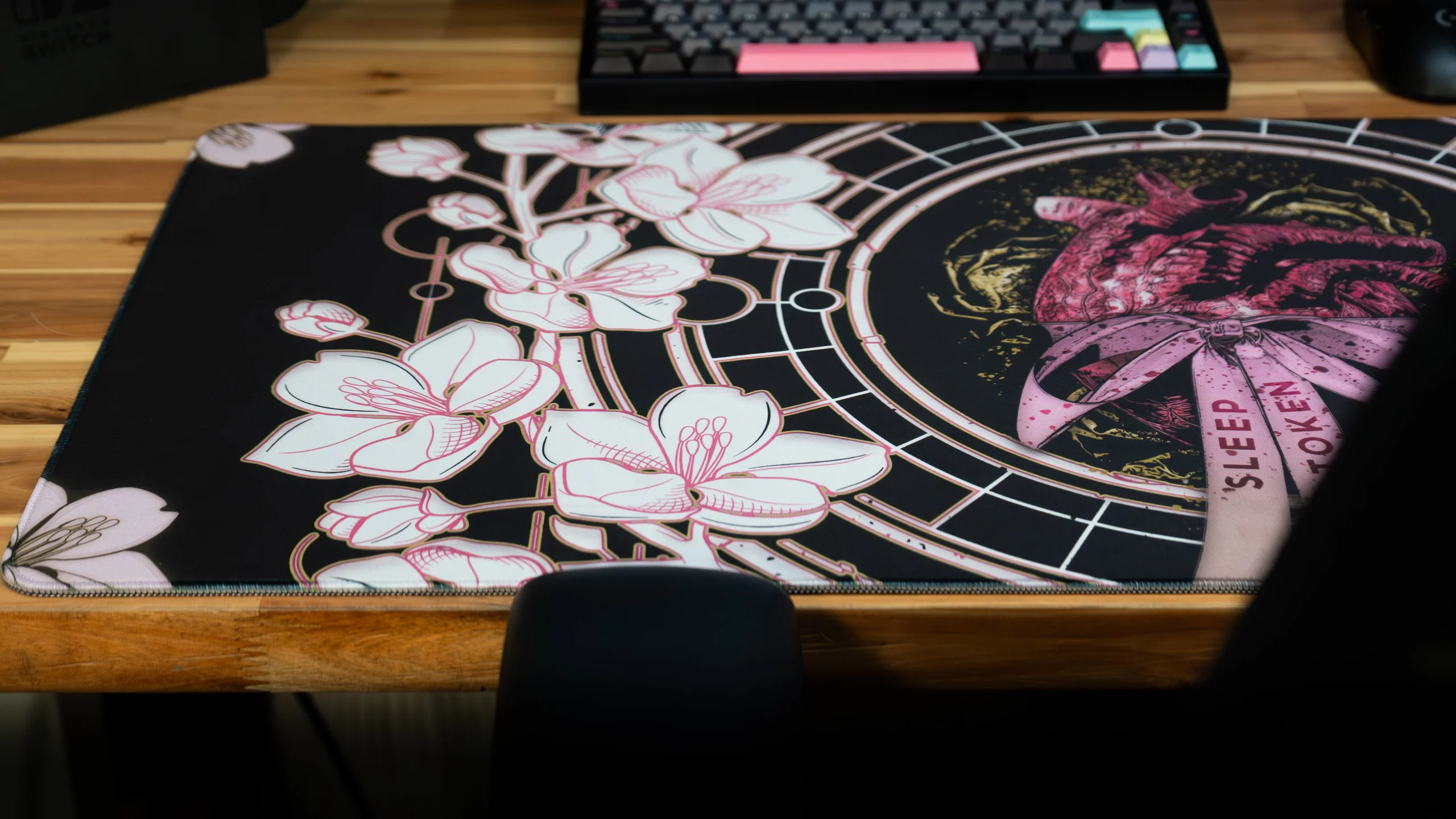 Tied OFFERING Sleep Token DESKMAT Deskmat With Anatomical Heart and Magnolia Art
