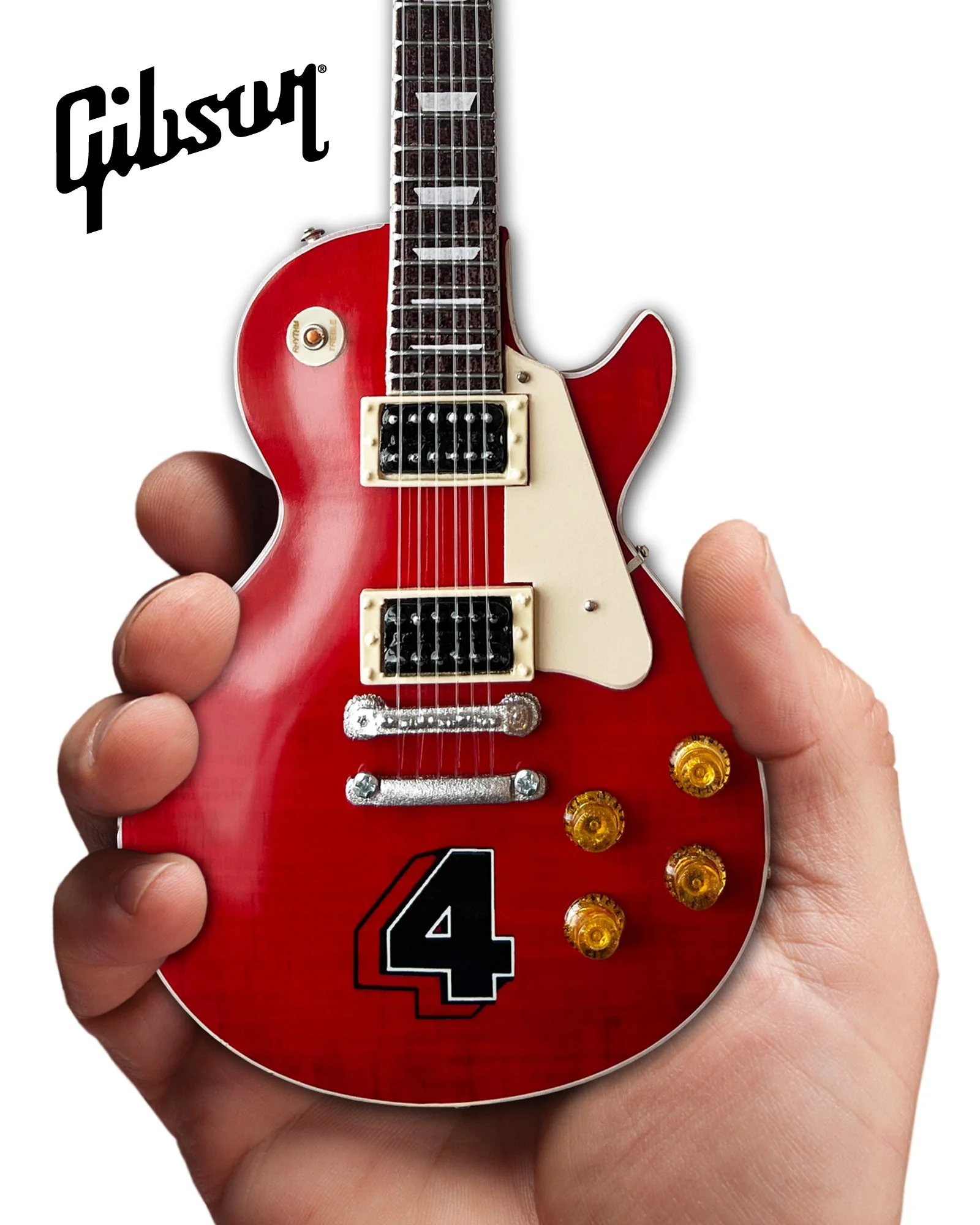 SLASH GIBSON LES PAUL STANDARD TRANSLUCENT CHERRY LIMITED 4 ALBUM EDITION MINI GUITAR MODEL