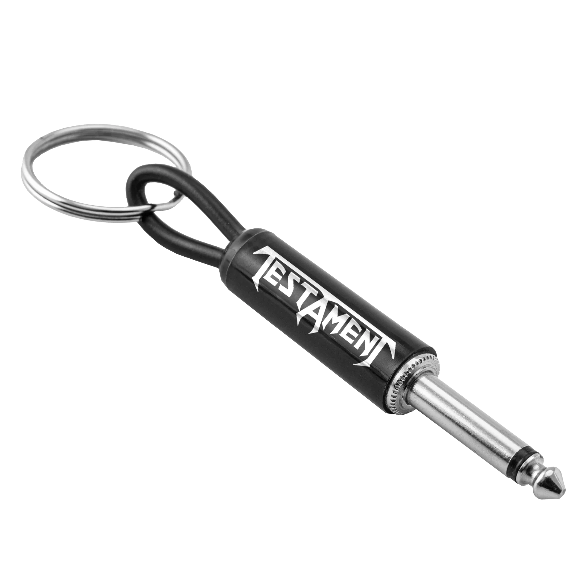 TESTAMENT LOGO GUITAR PLUG KEYCHAIN