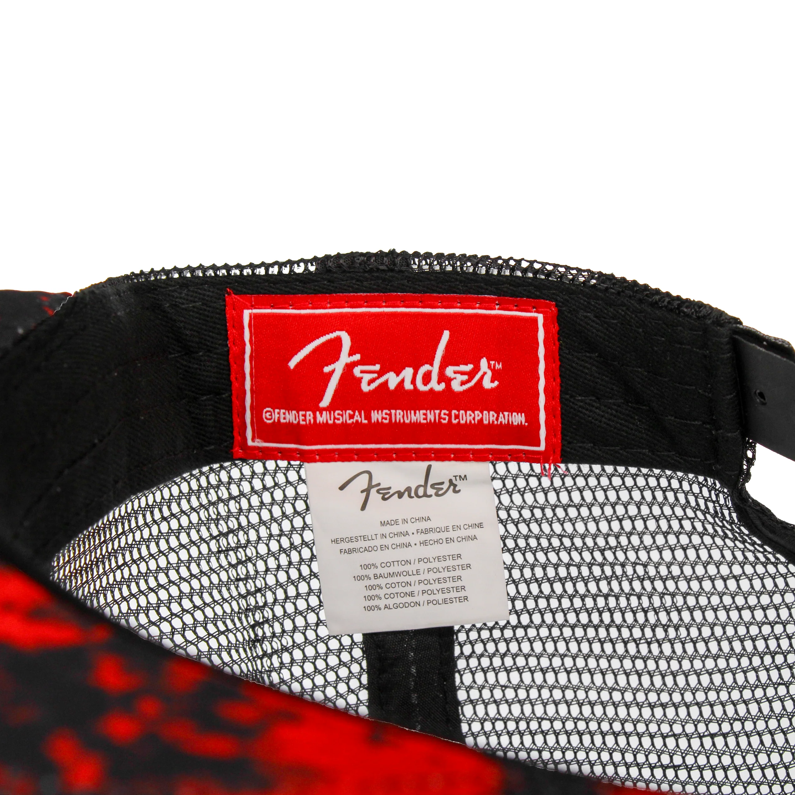 FENDER Red Rival Hat With Structured Crown and Embroidered Logo