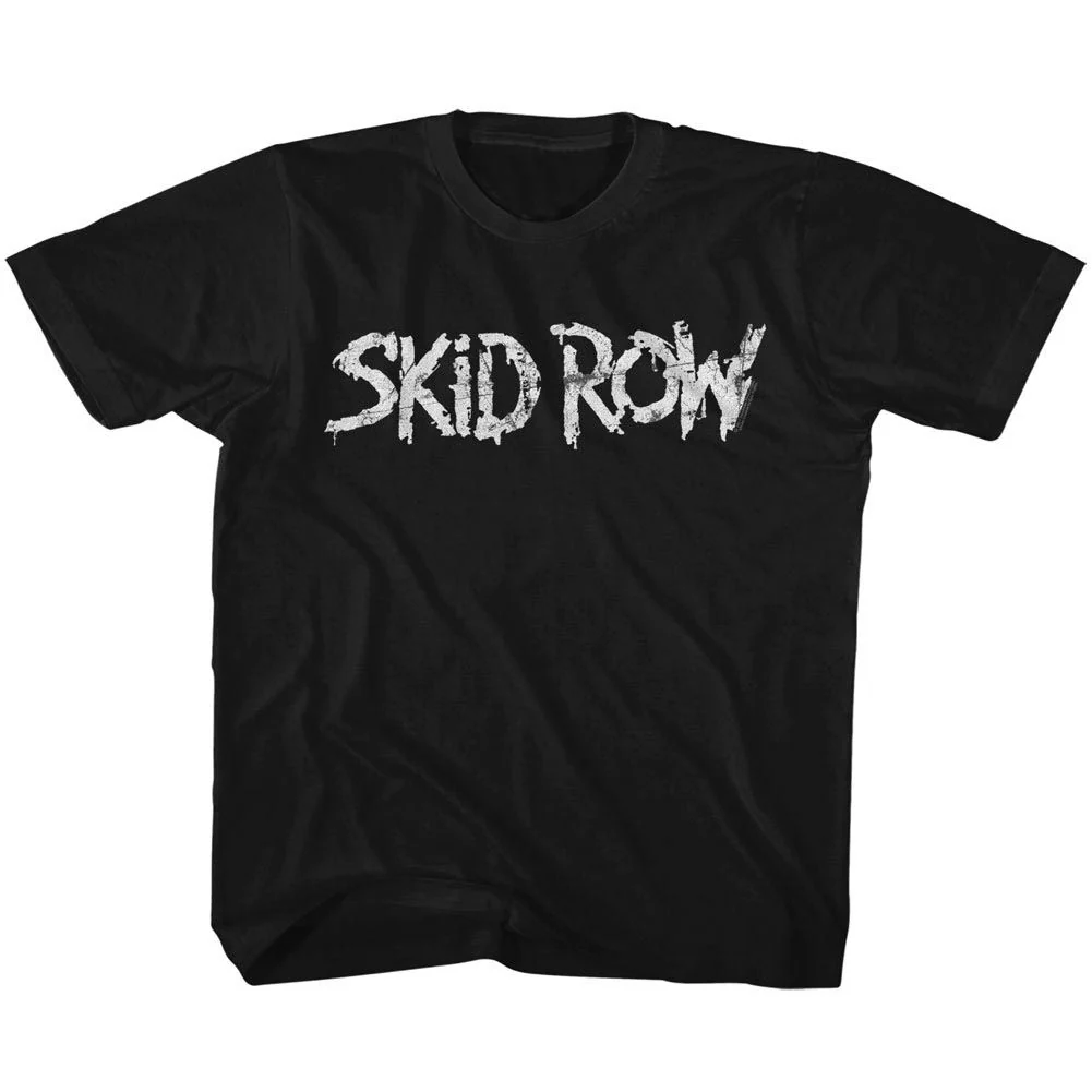 Skid Row WHITISH Logo Youth T-Shirt in Black