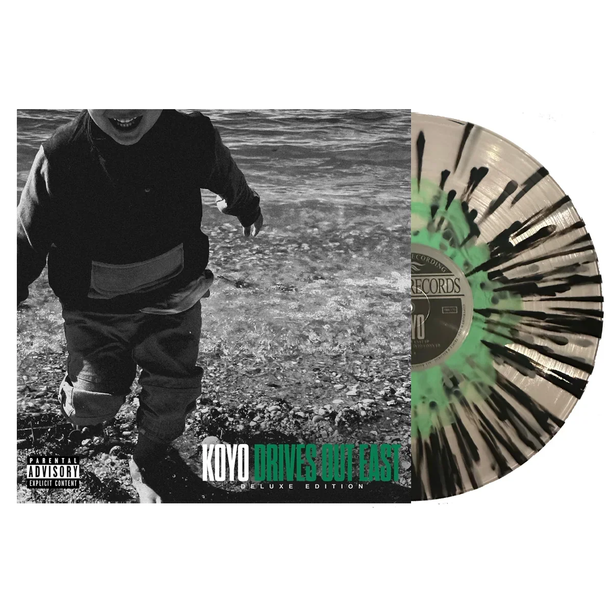 Koyo 'DRIVES Out East' DELUXE 12" LP in Green/Clear/Black Splatter Vinyl