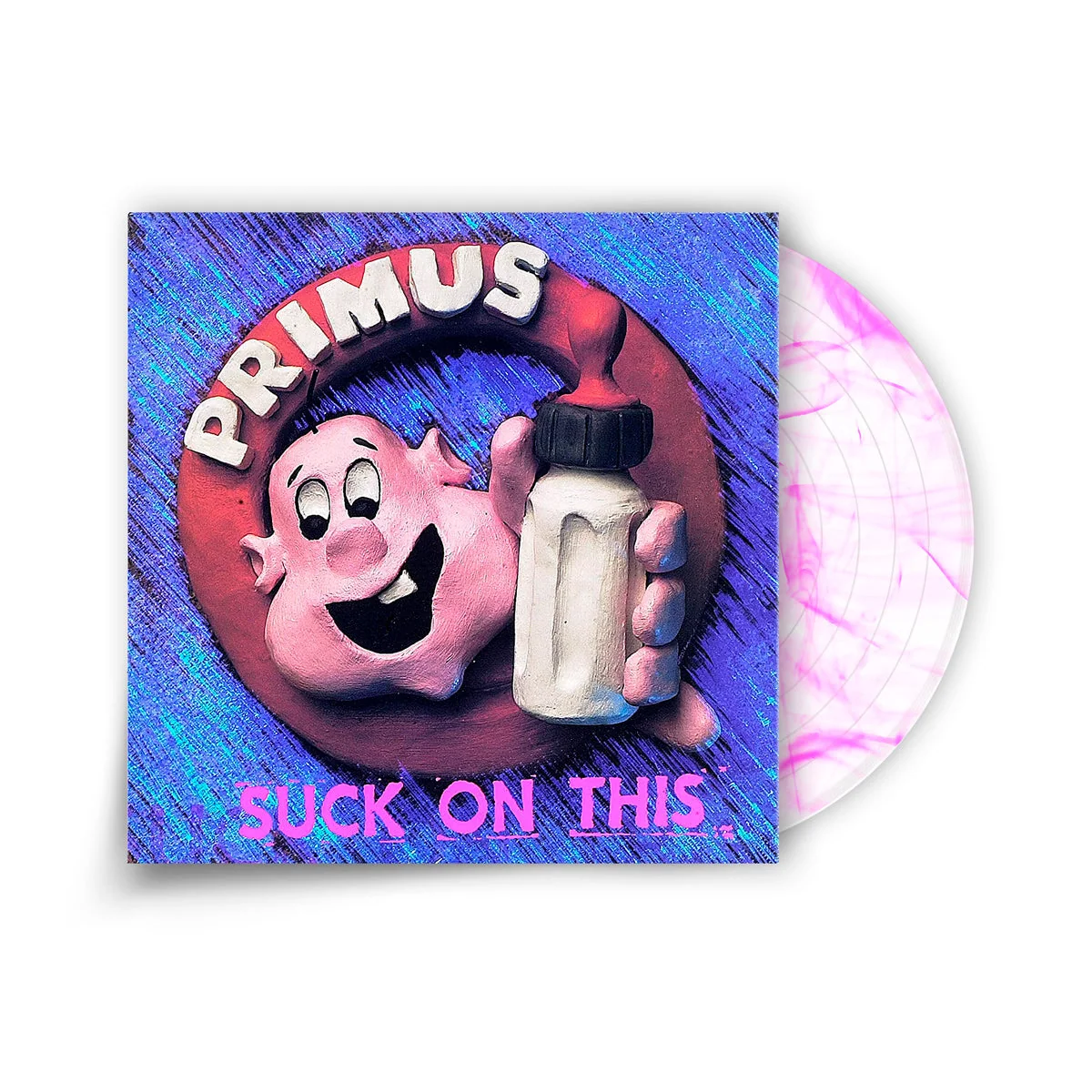 PRIMUS Suck on This Live Debut LP on Clear Vinyl With Pink Swirls