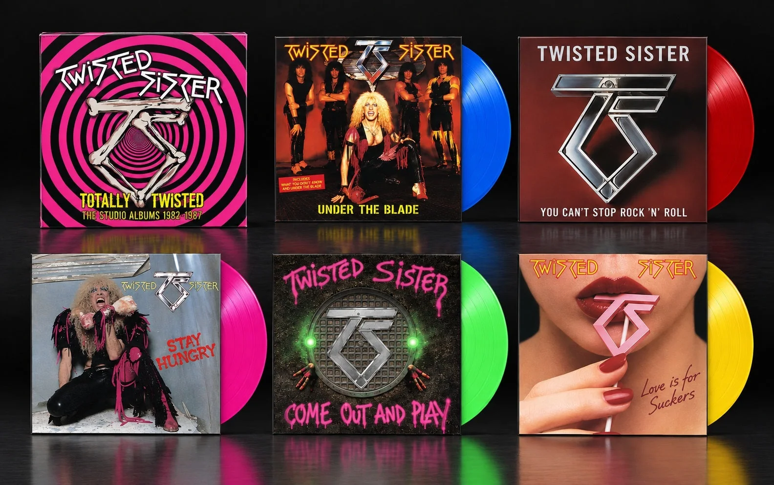 TWISTED SISTER 'THE STUDIO ALBUMS 1982-1987' 5LP 套装（彩色黑胶）