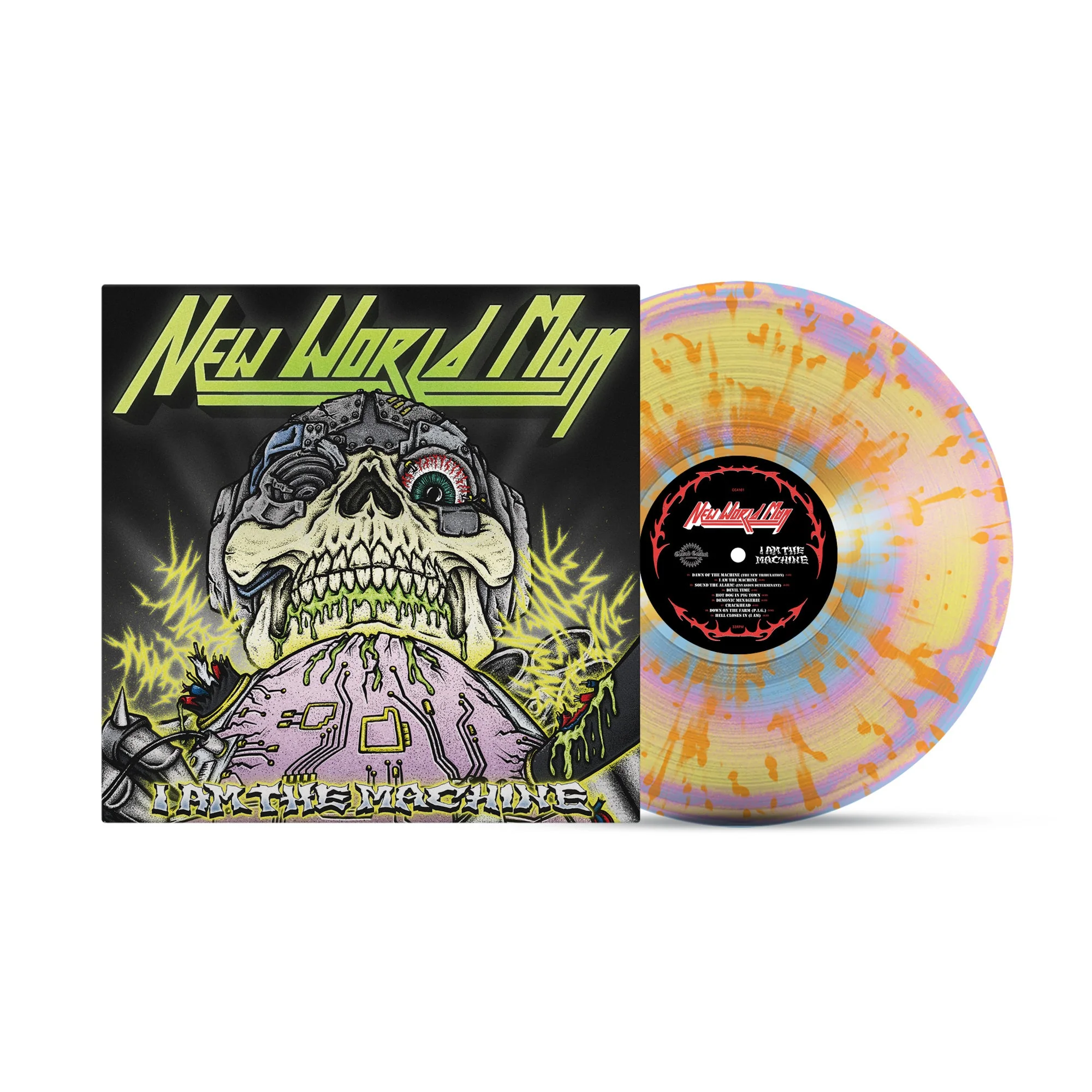 New World Man 'I Am the MACHINE' LP (Violet/Yellow/Blue Splatter Vinyl)