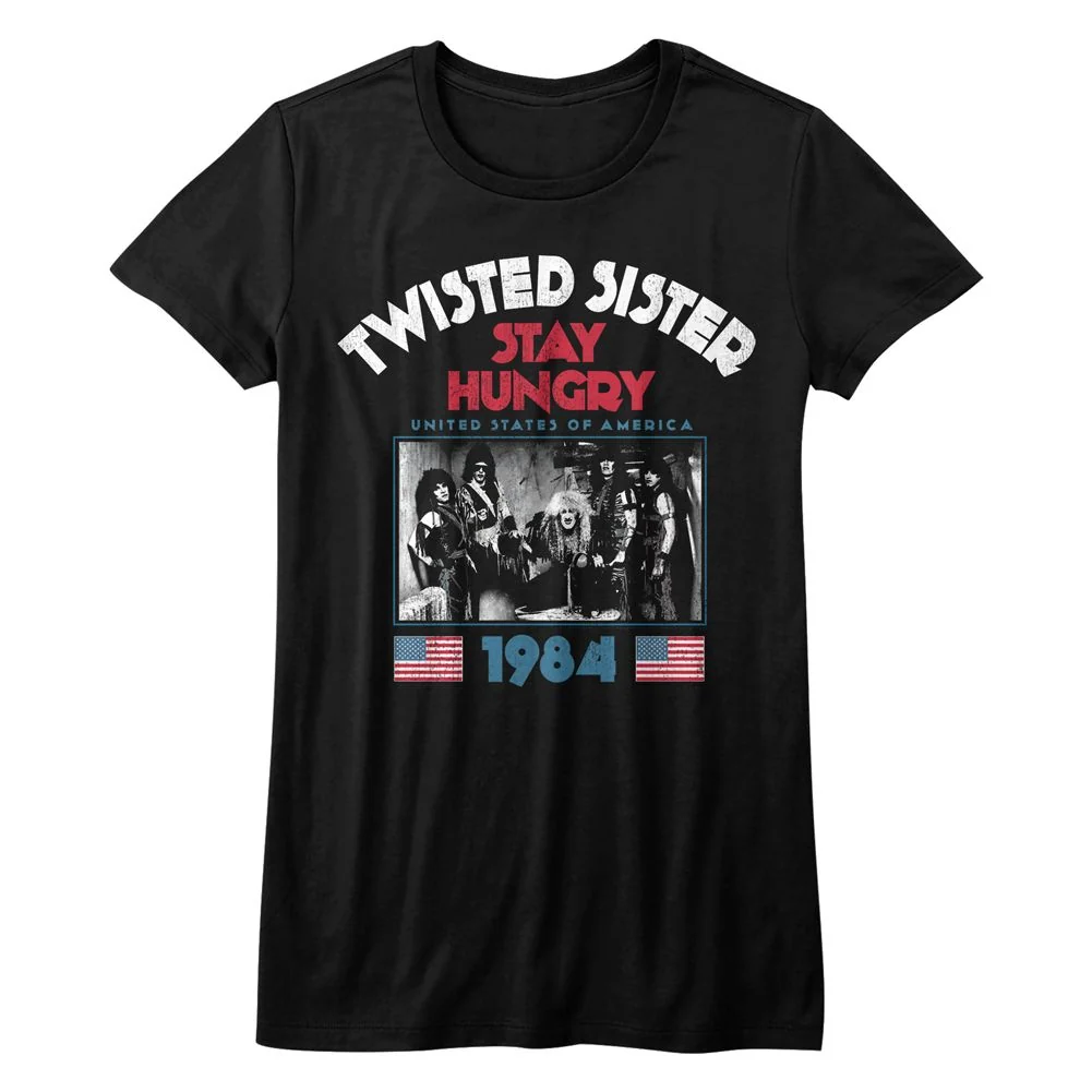 TWISTED SISTER - STAYHUNGRY LADIES Officially Licensed Ladies T-Shirt