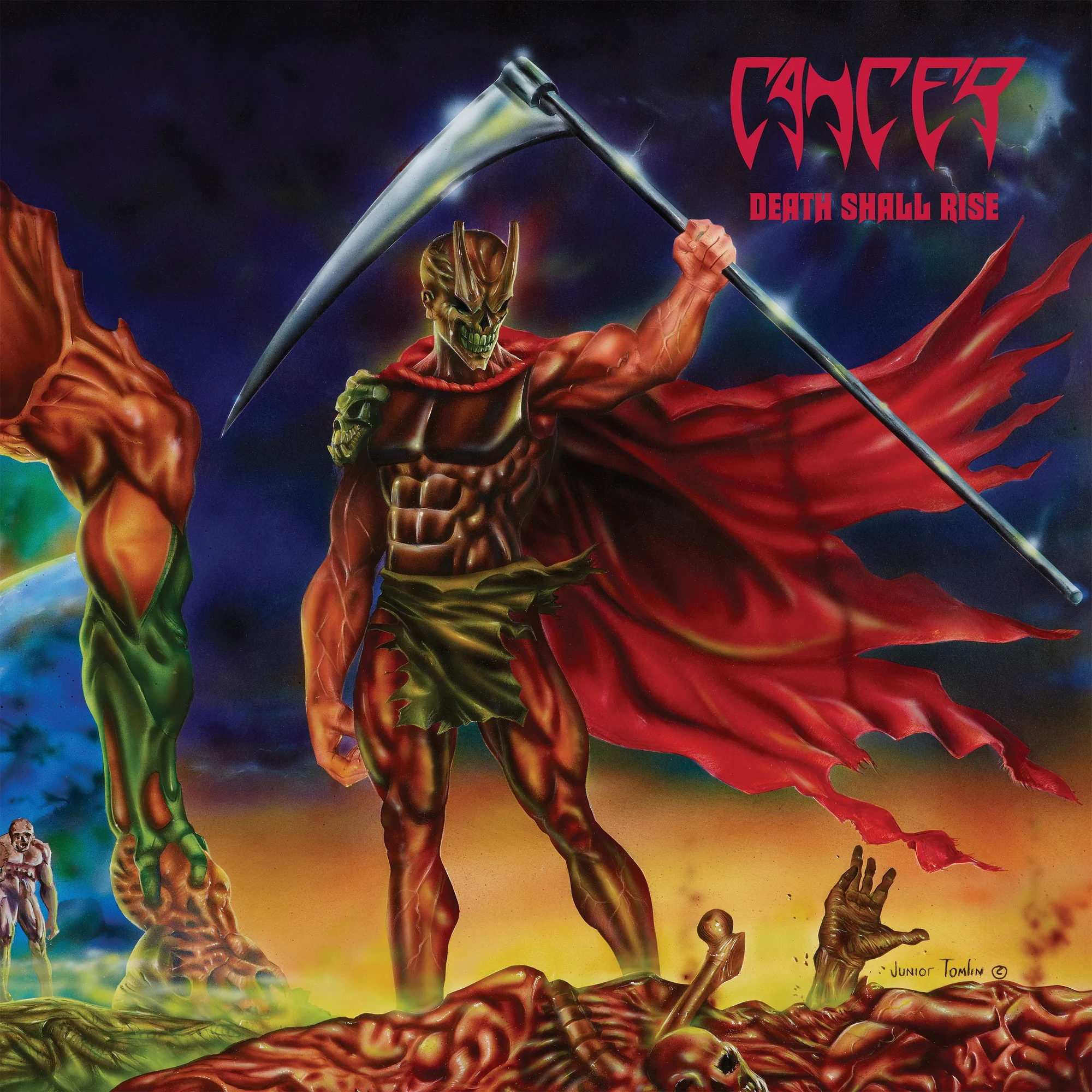 CANCER Death Shall Rise LP 35th Anniversary Marble Vinyl