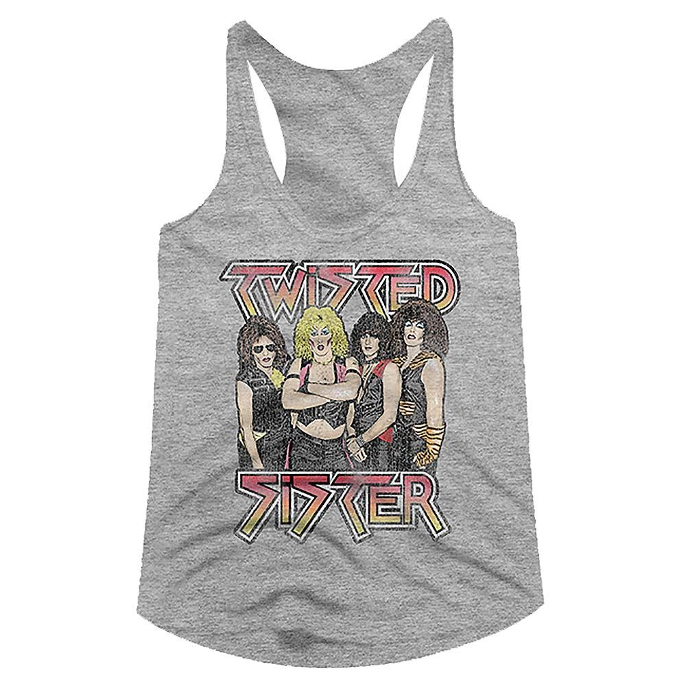 TWISTED SISTER LADIES Racerback Shirt in Gray Heather