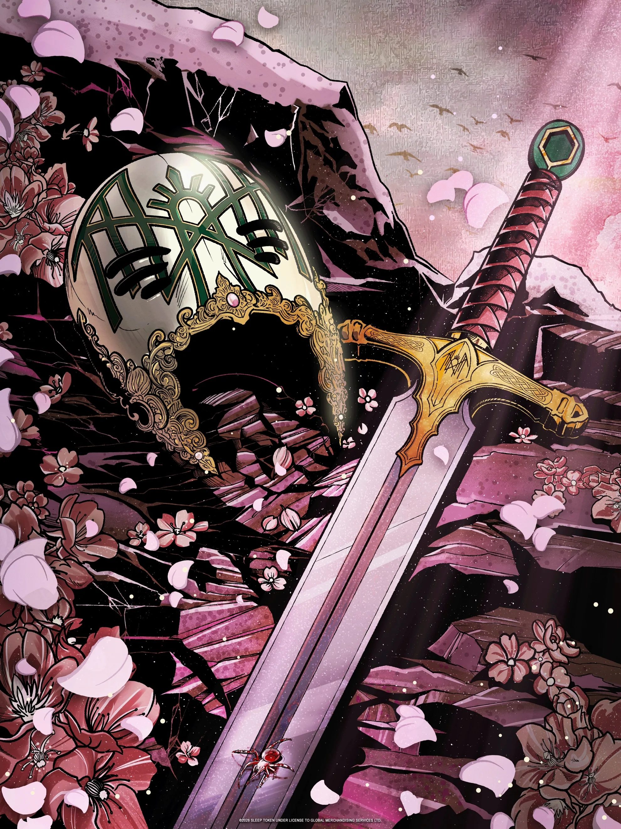 SLEEP TOKEN 'ROSES/SWORD' FOILED POSTERS Foiled Posters