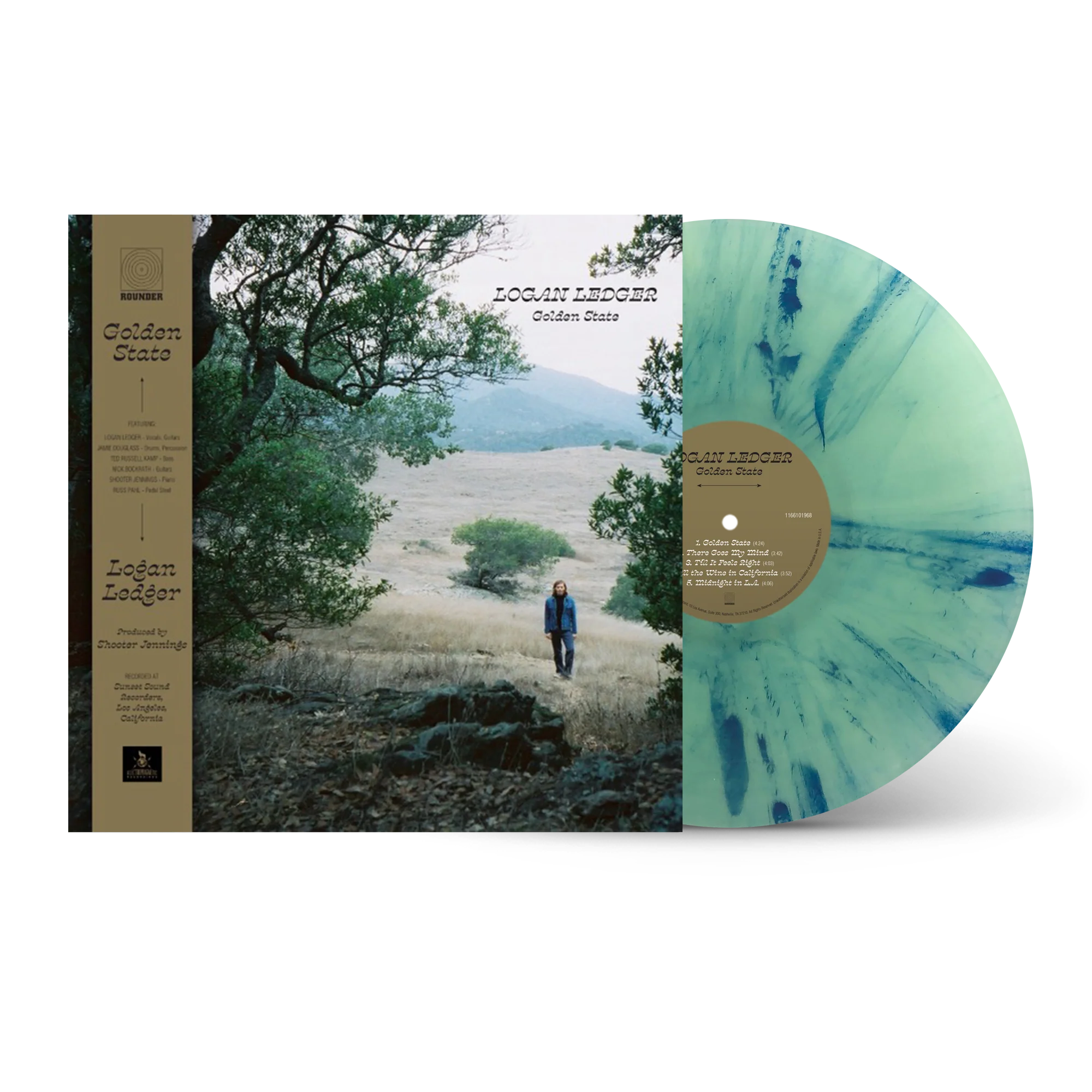 Logan LEDGER GOLDEN State LP on Misty Morning Marble Vinyl