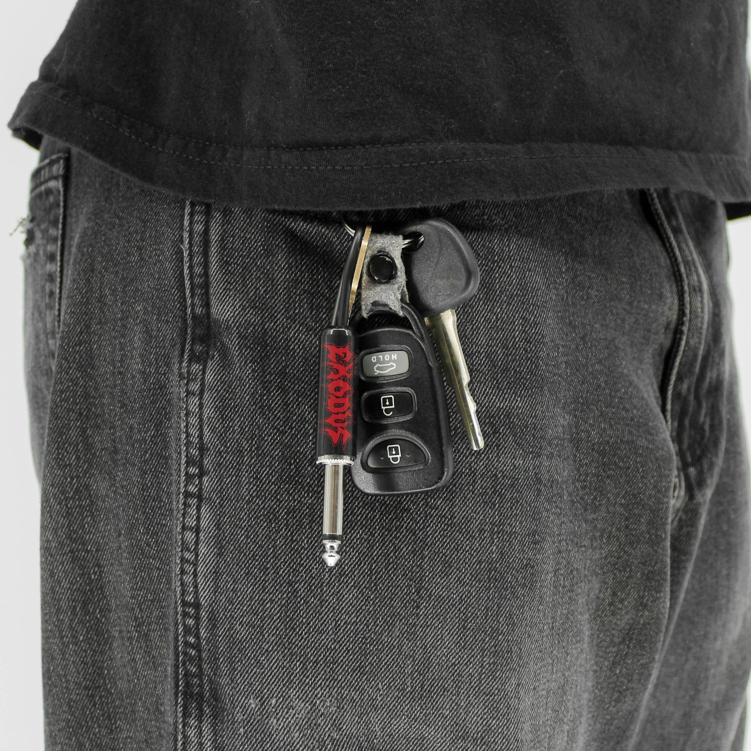 EXODUS LOGO GUITAR PLUG KEYCHAIN