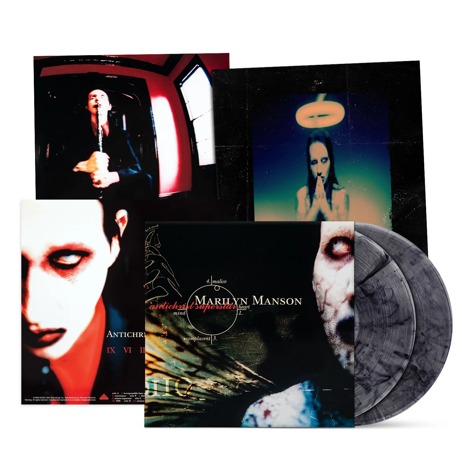 MARILYN MANSON ‘ANTICHRIST SUPERSTAR’ 30th ANNIVERSARY 2LP (Exclusive – Crystal Clear w/ Black Smoke Vinyl)