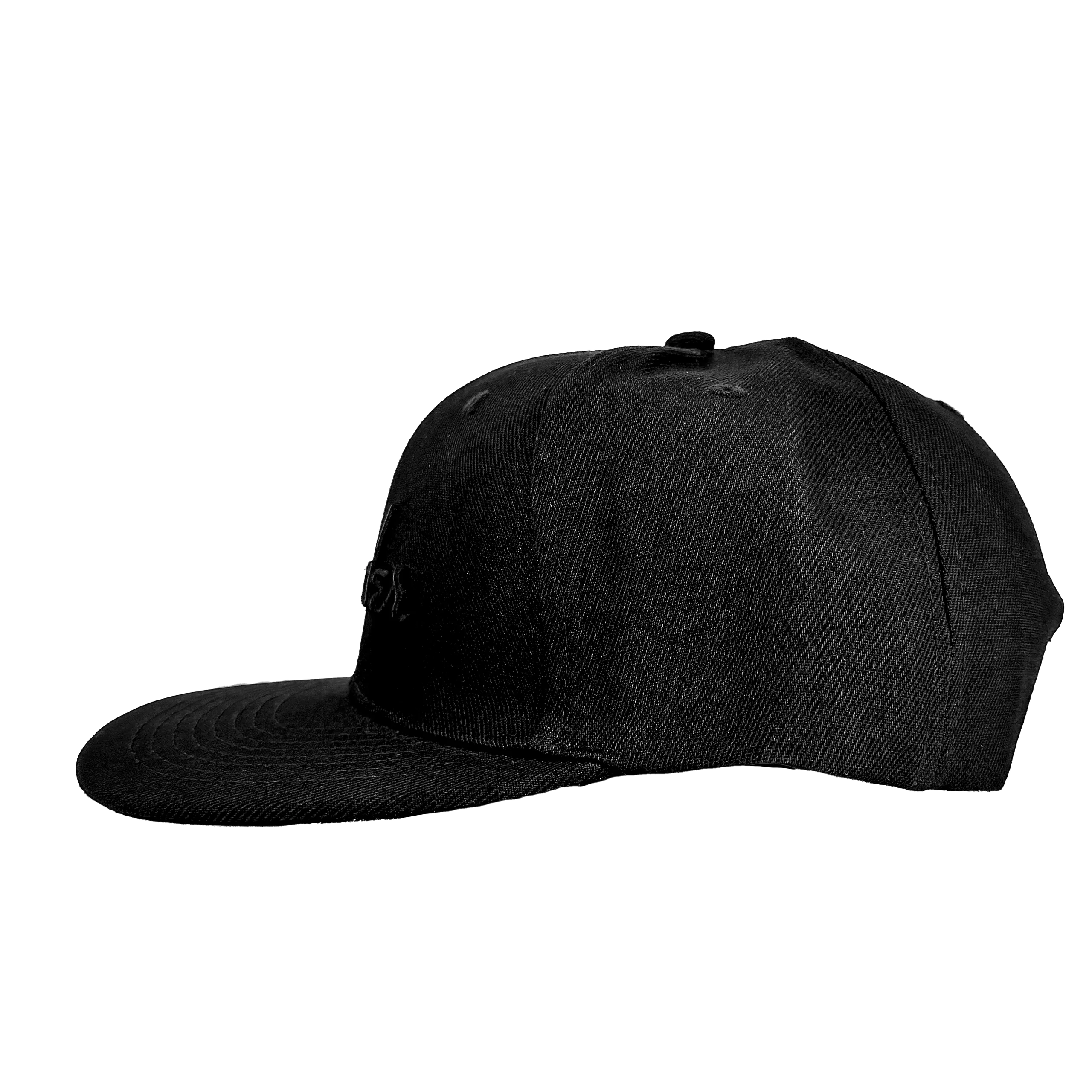 FENDER Black Flat Bill Hat with Snapback Closure