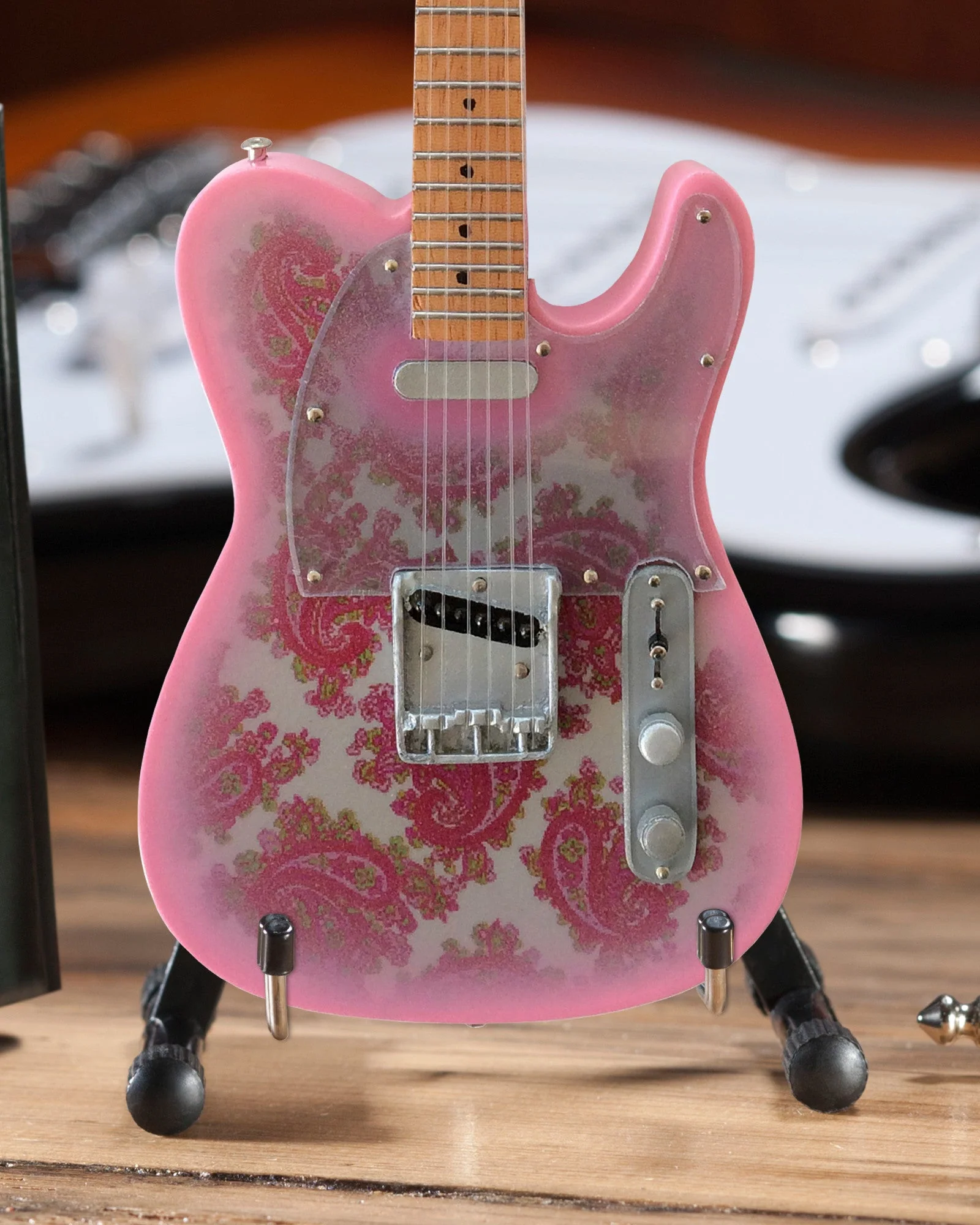 FENDER™ MINIATURE PINK PAISLEY TELECASTER™ GUITAR REPLICA - OFFICIALLY LICENSED