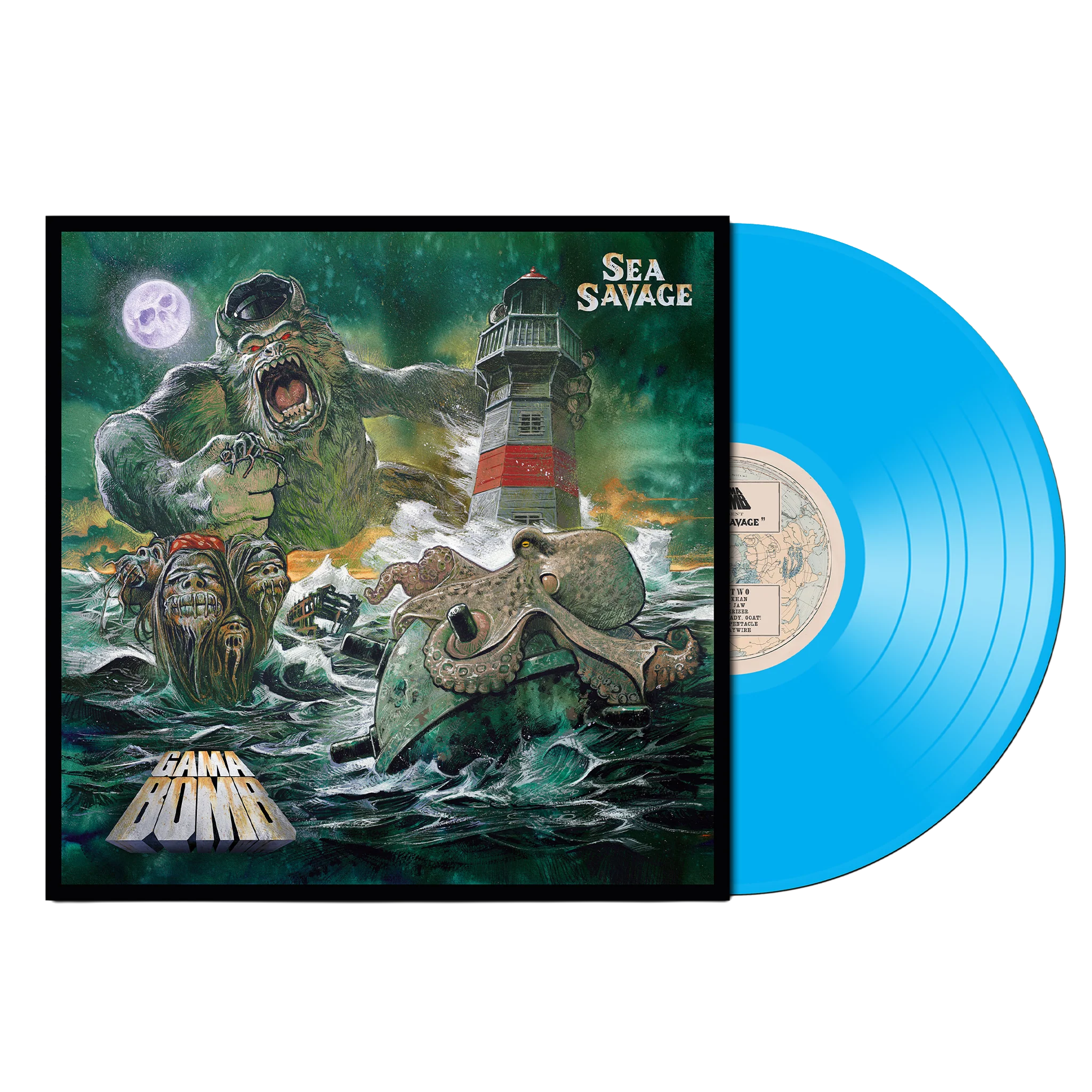 GAMA BOMB 'SEA SAVAGE' LP on Sea Blue Vinyl