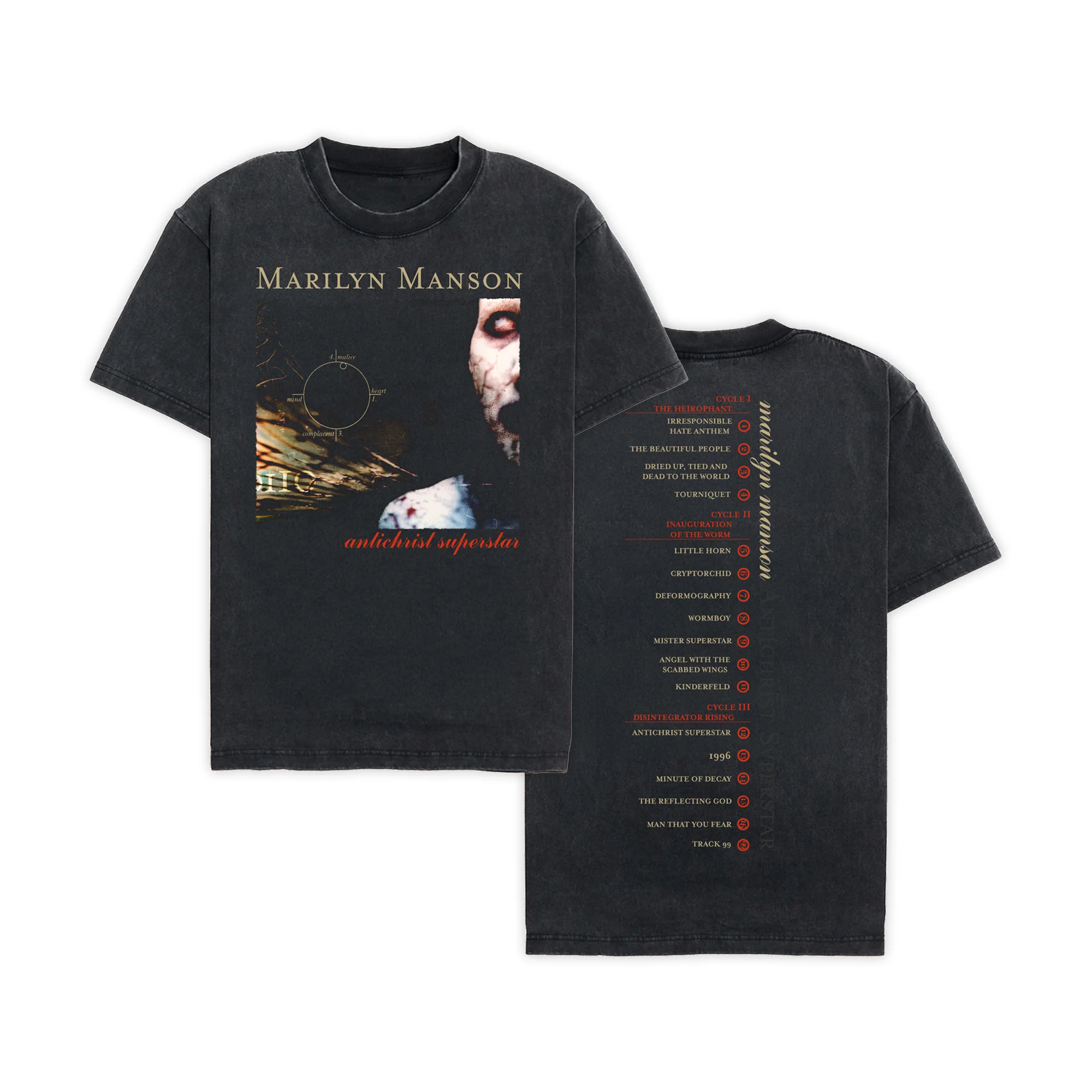 MARILYN MANSON 'ANTICHRIST SUPERSTAR' 30th ANNIVERSARY BUNDLE with Vinyl, Tee and Slipmat