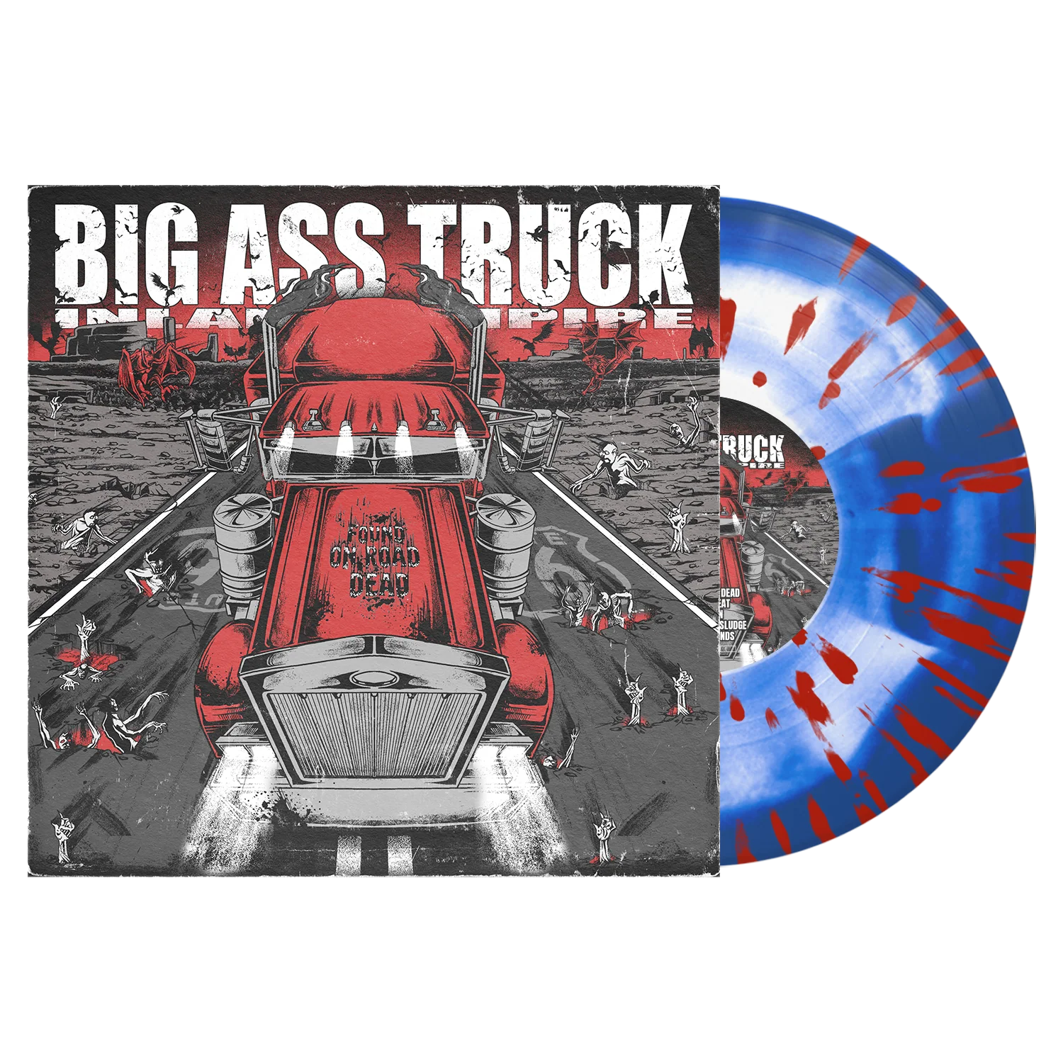 BIG ASS TRUCK FOUND ON ROAD DEAD EP on Blue & White Sunburst 10" Vinyl