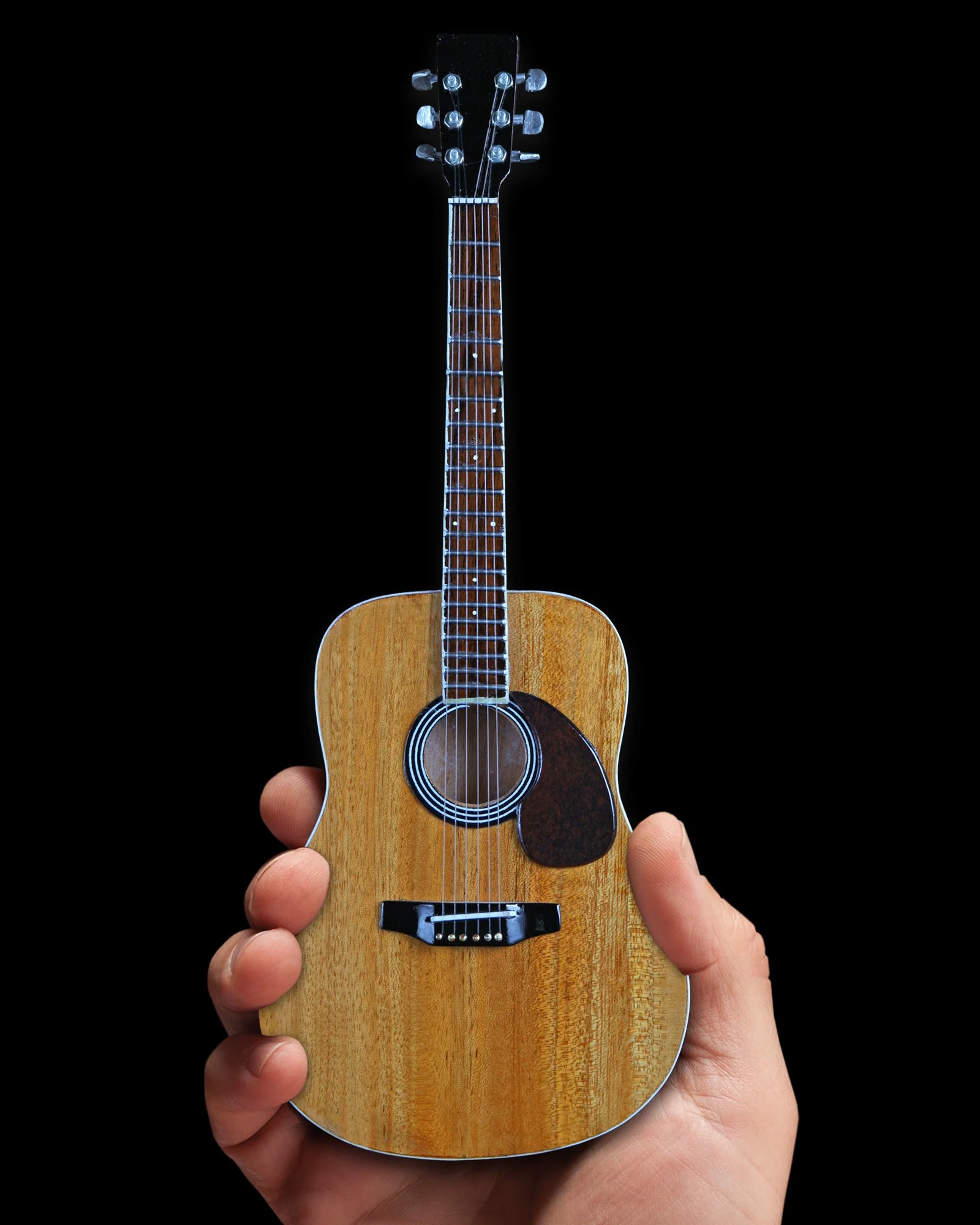 CLASSIC Classic Dreadnought Natural Finish Acoustic Miniature Guitar Replica Collectible DREADNOUGHT NATURAL FINISH ACOUSTIC MINIATURE GUITAR REPLICA COLLECTIBLE