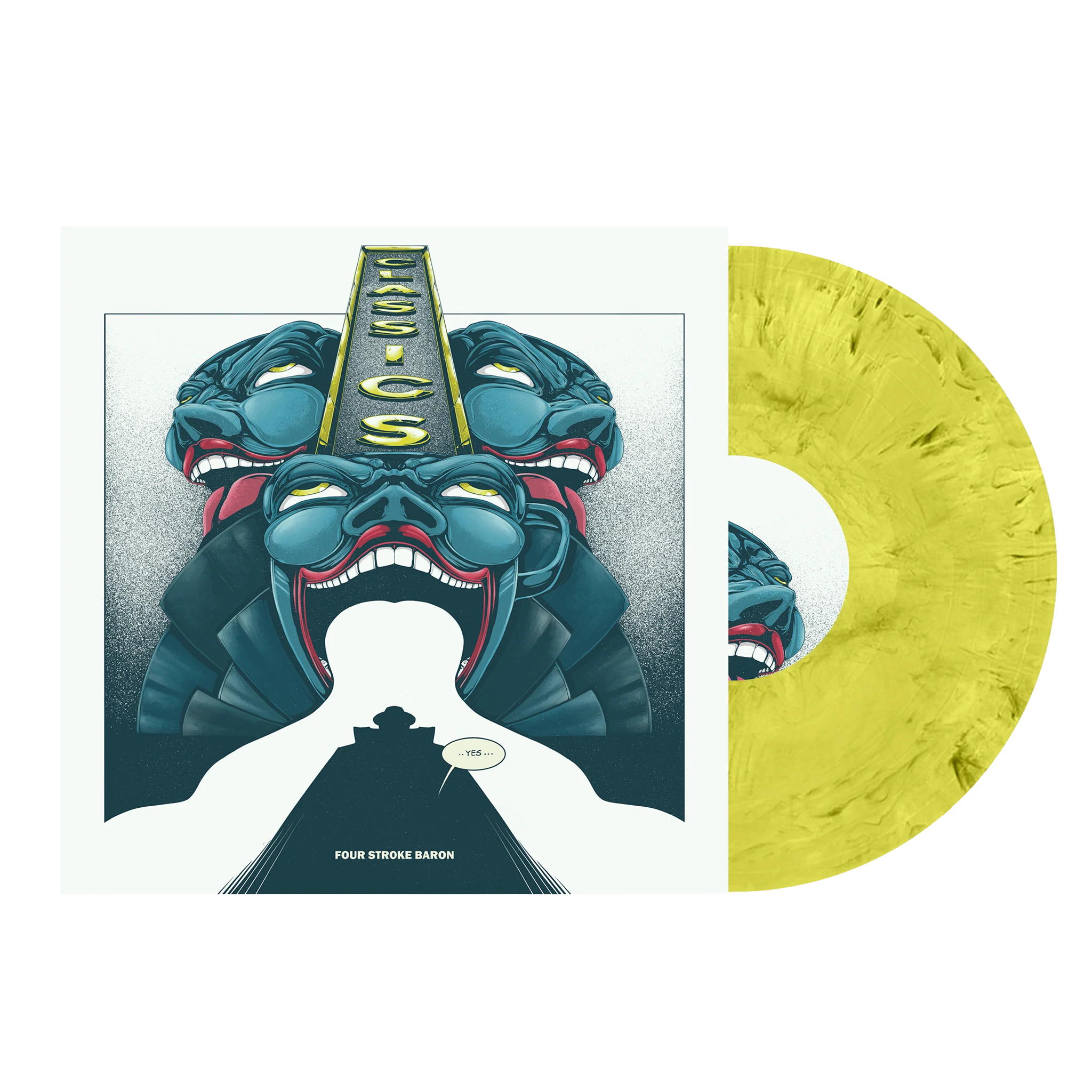 FOUR STROKE BARON 'CLASSICS' LP on Yellow Marbled Vinyl