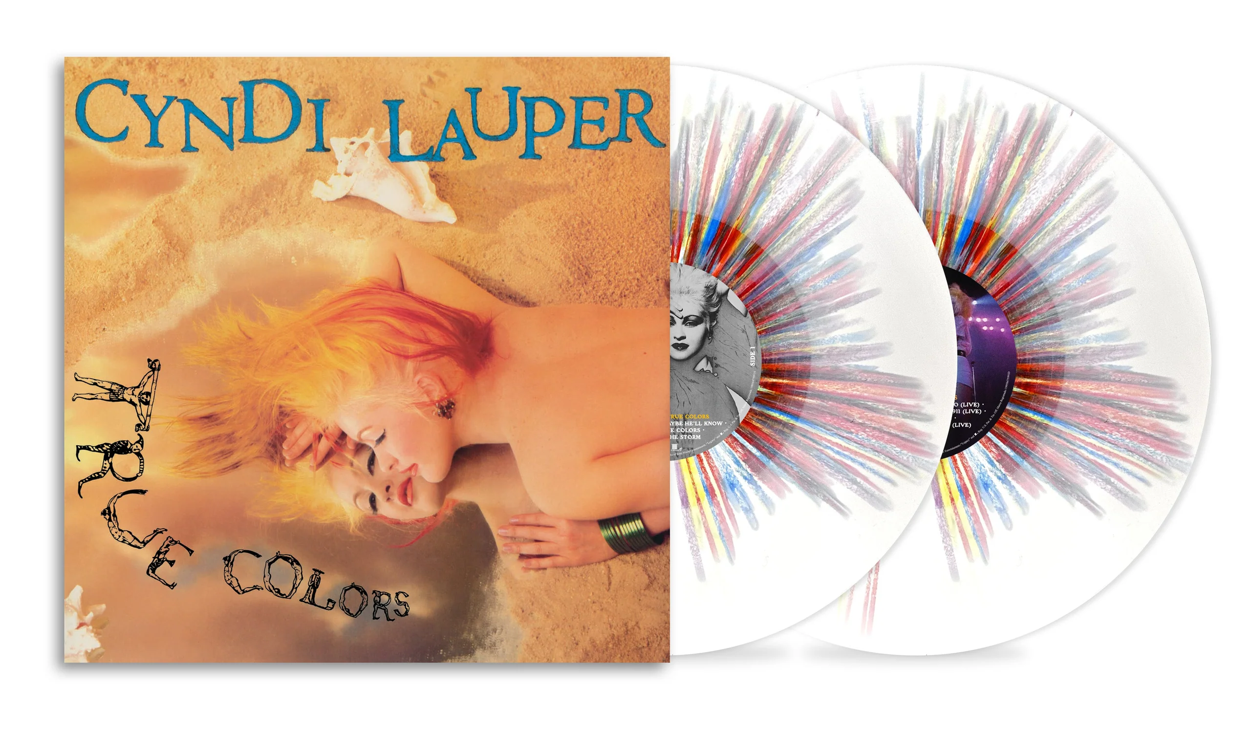 CYNDI LAUPER 'TRUE COLORS' 2LP (40th Anniversary, Rainbow Sprinkle Vinyl)