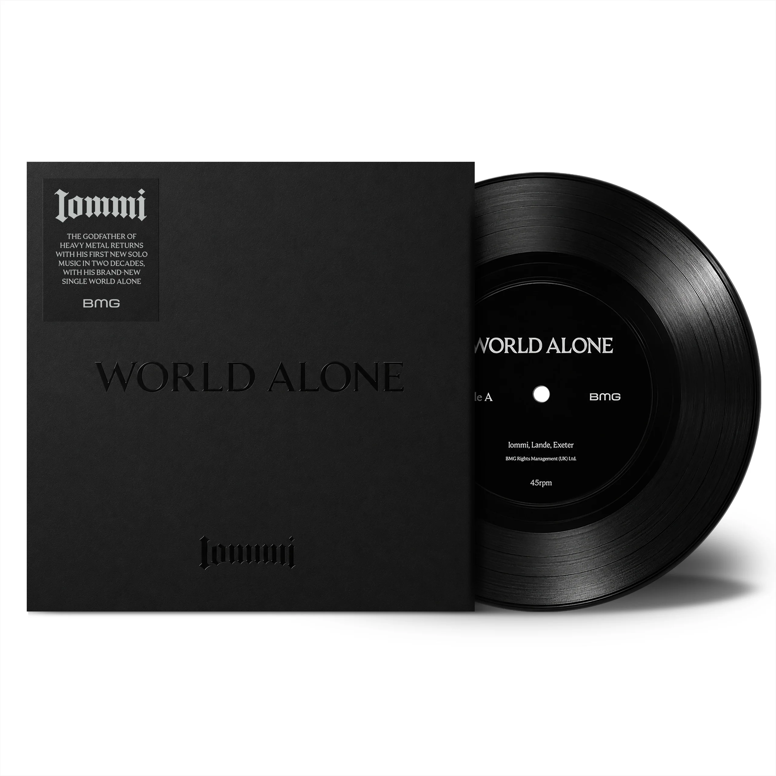 Tony Iommi World Alone 7" Vinyl Single on Black