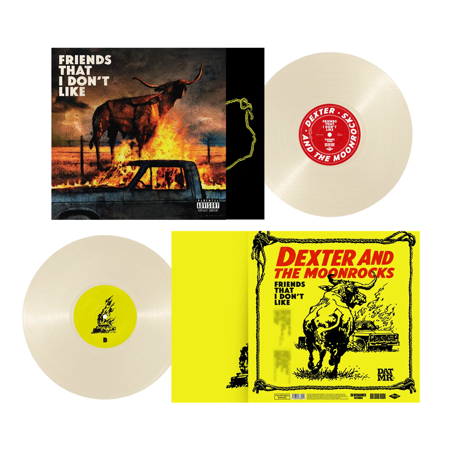 DEXTER and the MOONROCKS 'FRIENDS That I Don't Like' LP on Cream White Vinyl