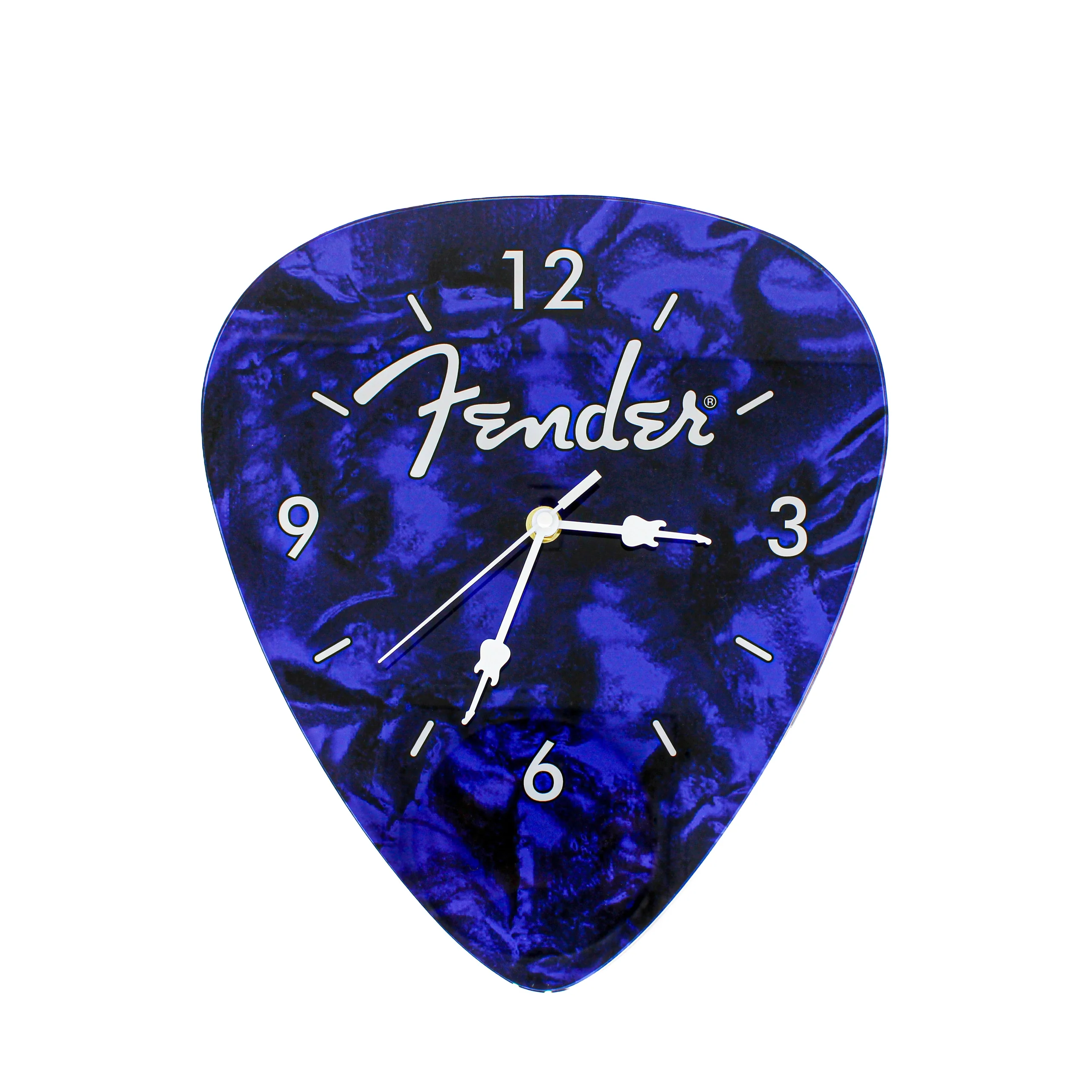 FENDER GUITAR PICK WALL CLOCK X BLUE