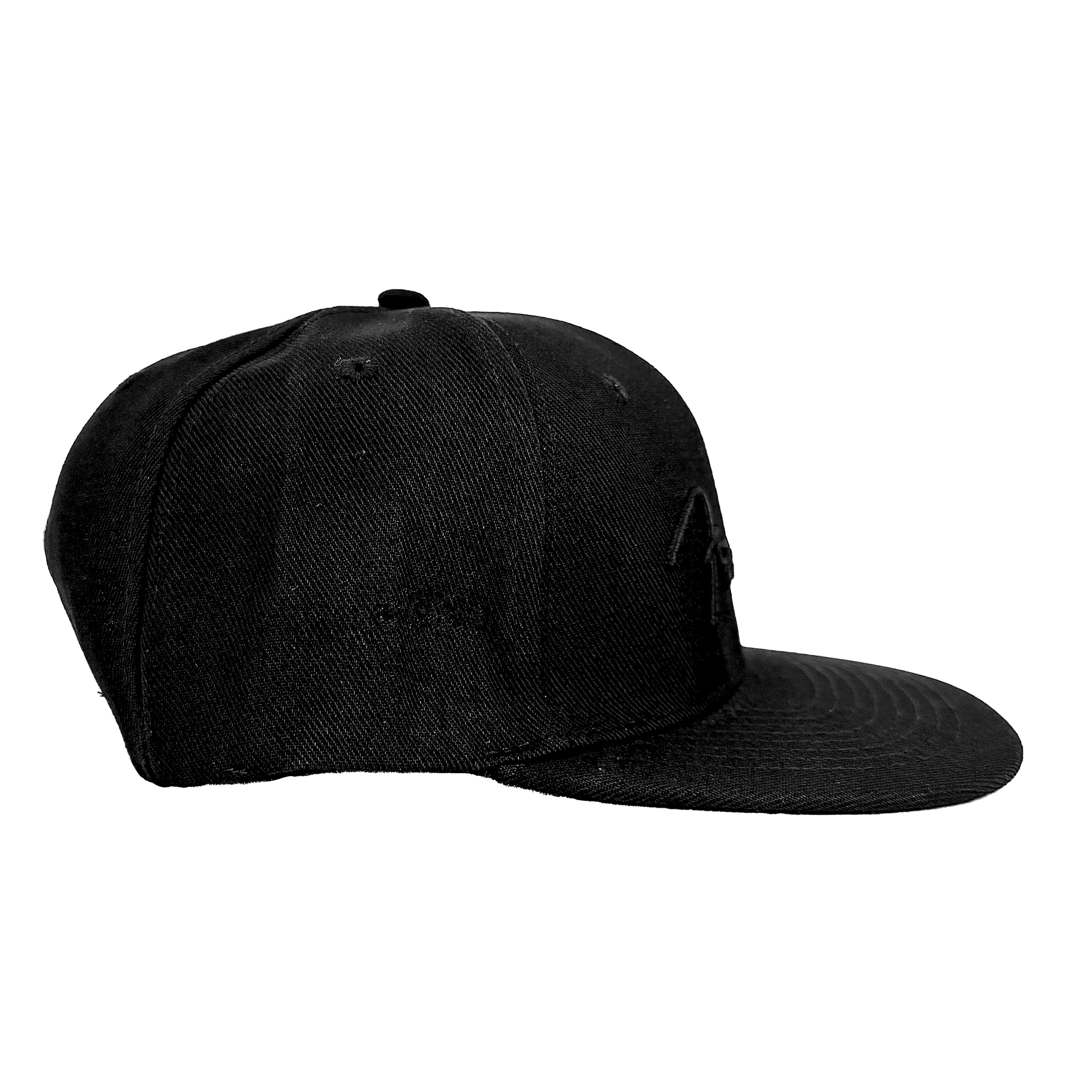 FENDER Black Flat Bill Hat with Snapback Closure