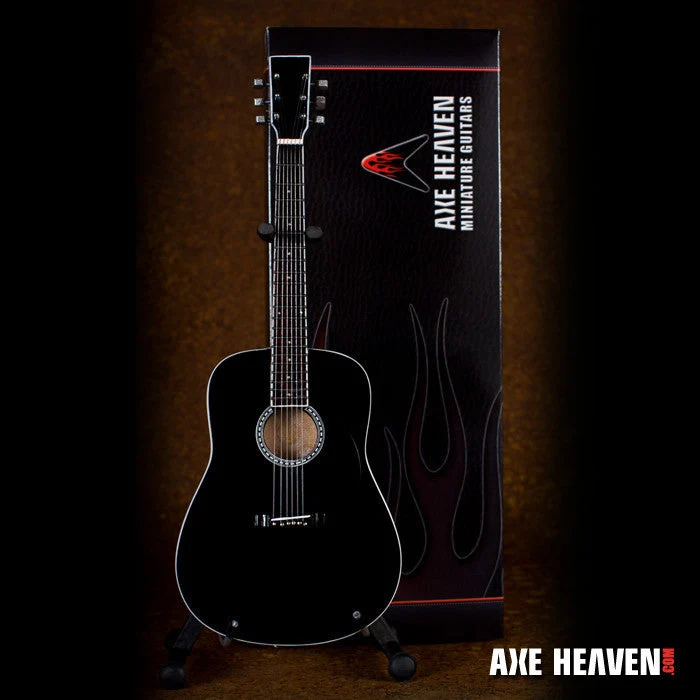 CLASSIC Black Mini Acoustic Guitar Replica Collectible FINISH MINIATURE ACOUSTIC GUITAR REPLICA COLLECTIBLE