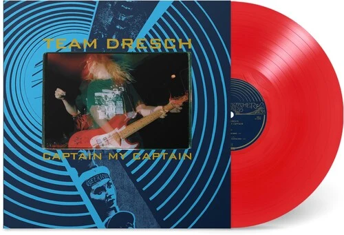 TEAM DRESCH 'CAPTAIN MY CAPTAIN' LP on Bass Guitar Red Vinyl