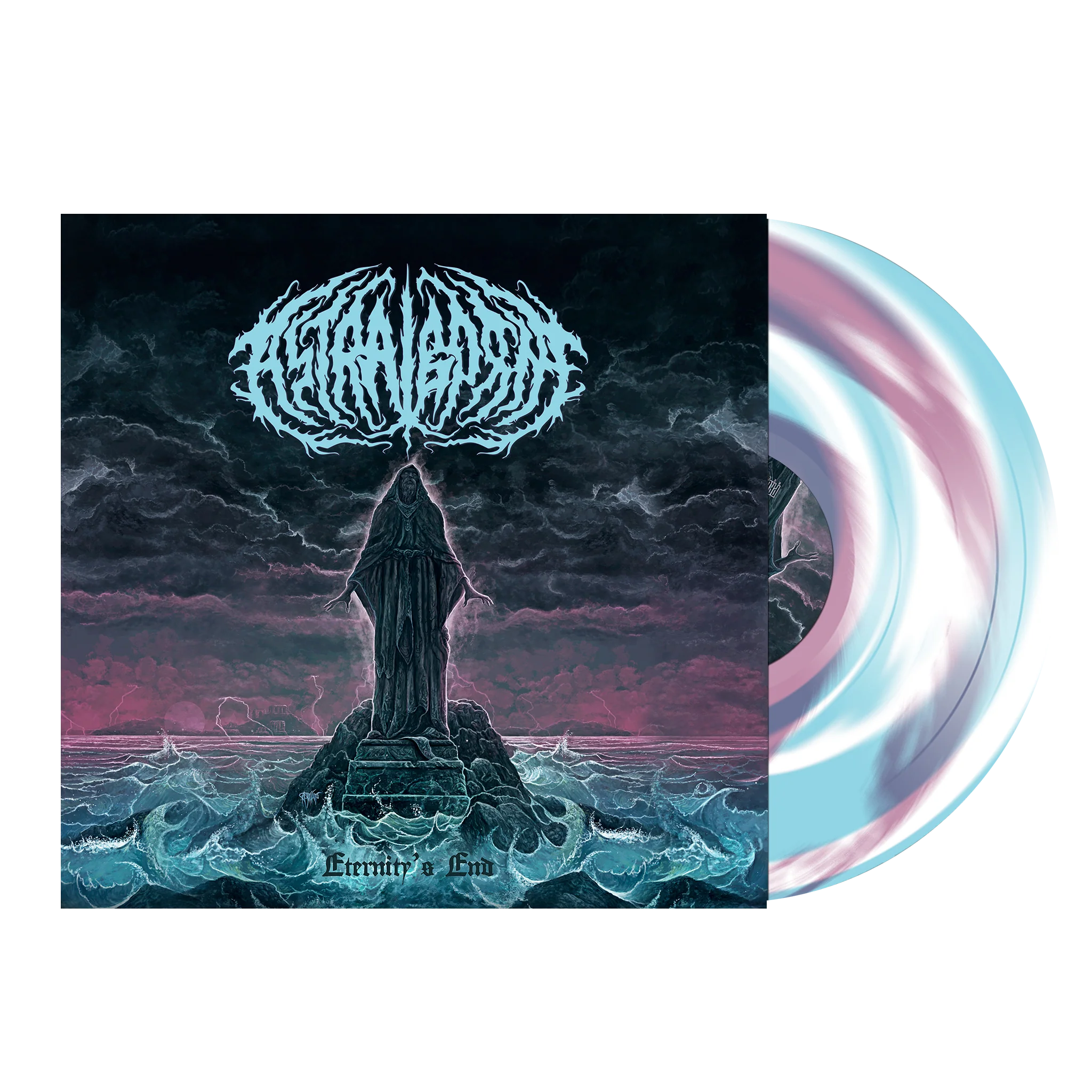 ASTRALBORNE 'ETERNITY'S END' LP on Baby Blue with White Mauve and Purple Swirl Vinyl