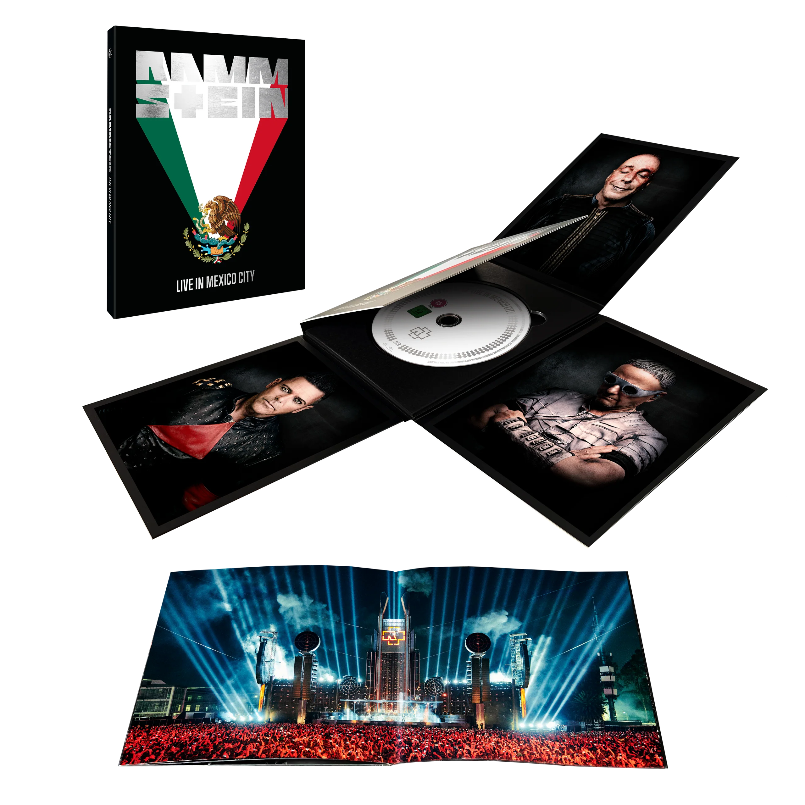 RAMMSTEIN LIVE IN MEXICO CITY Blu-ray With 10-Panel Cross Digipak