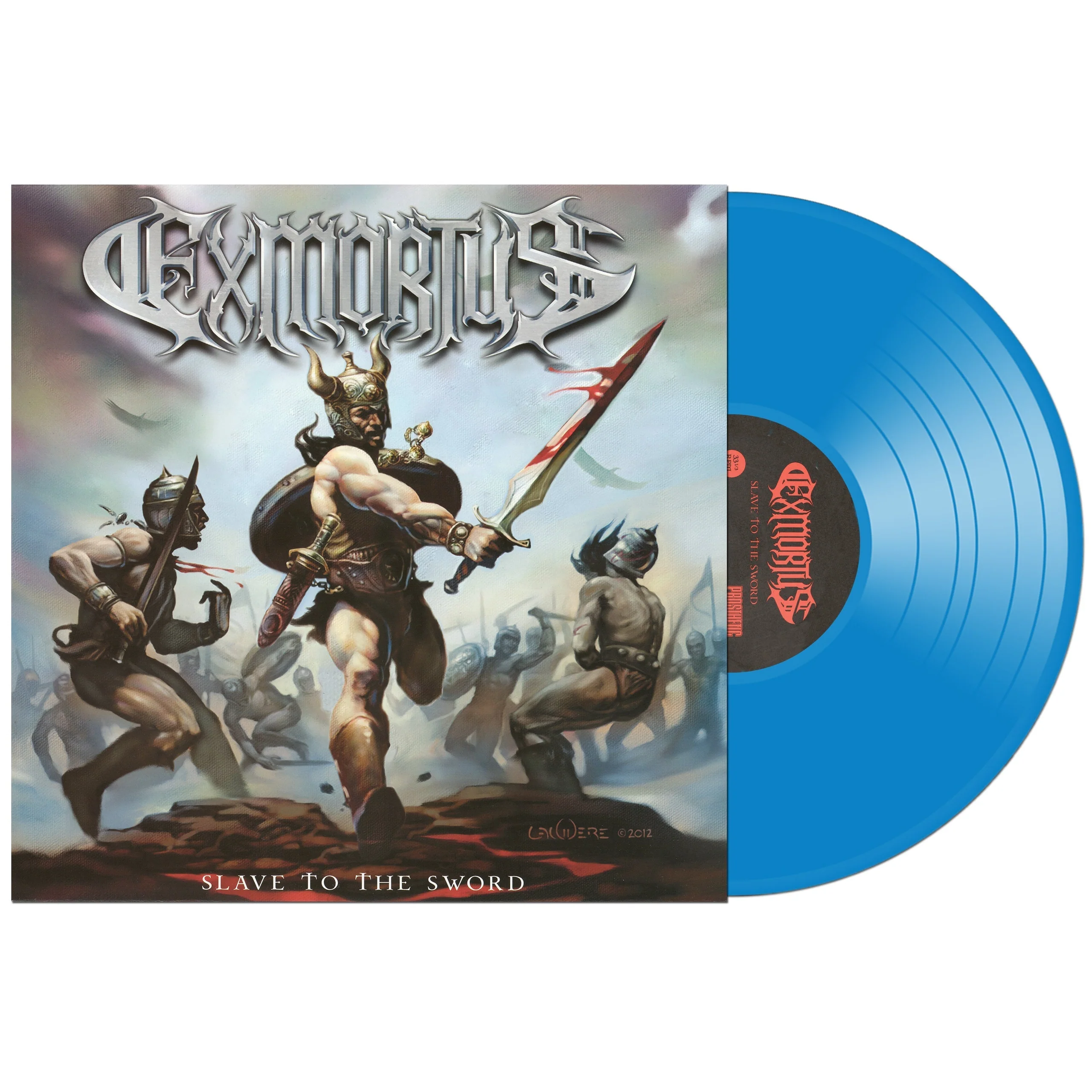 EXMORTUS 'Slave To The Sword' LP on Blue Vinyl
